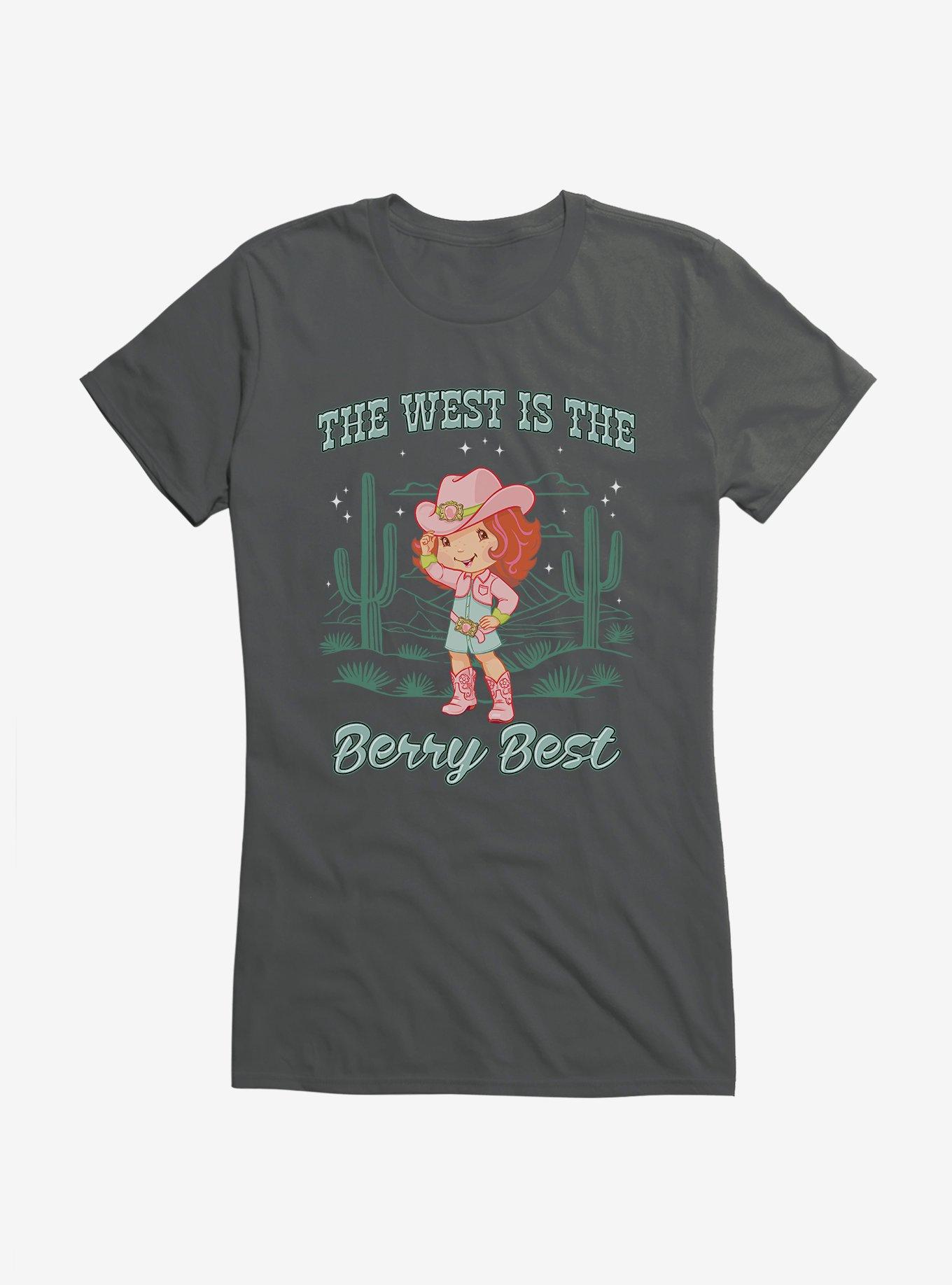 Strawberry Shortcake The West Is The Berry Best Girls T-Shirt, CHARCOAL, hi-res