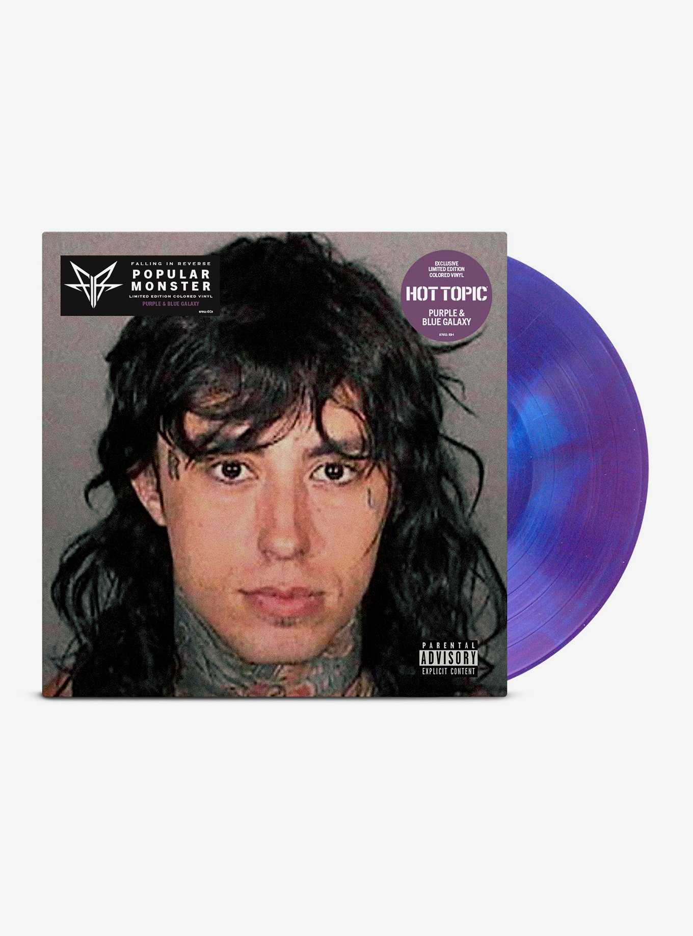 Falling In Reverse Popular Monster (Purple & Blue Galaxy) Vinyl LP Hot Topic Exclusive, , hi-res