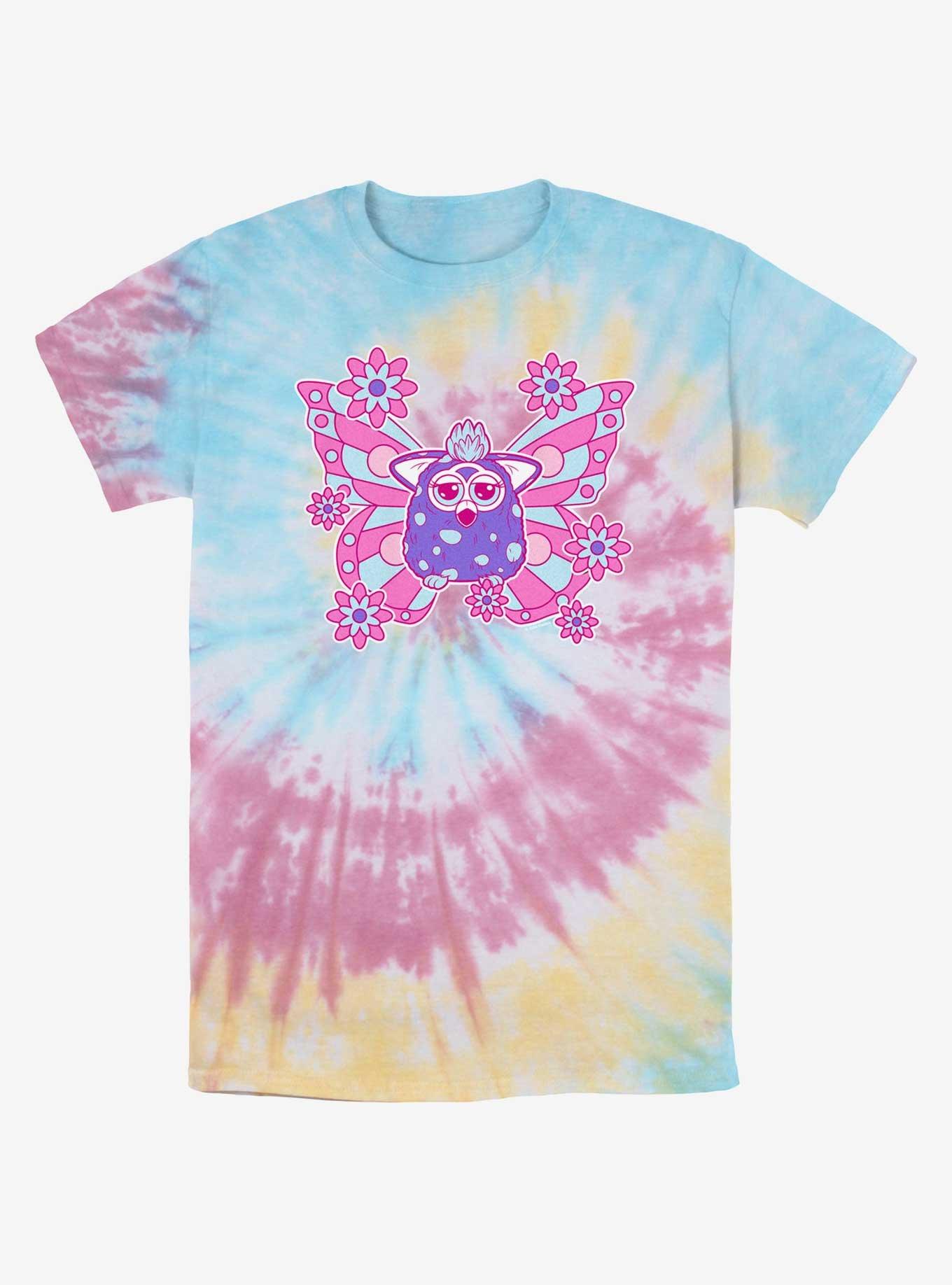 Furby Cute Purple Butterfly Tye-Dye T-Shirt, , hi-res