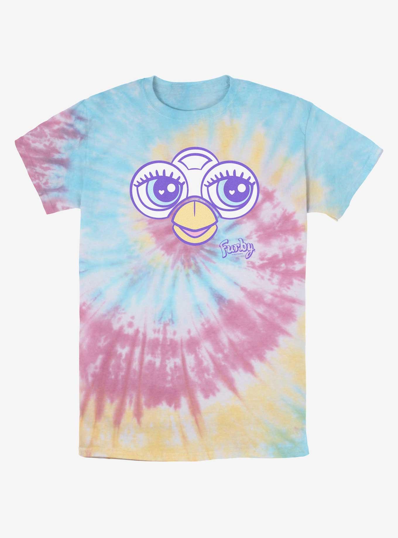 Furby Big Cute Face Tye-Dye T-Shirt, BLUPNKLY, hi-res