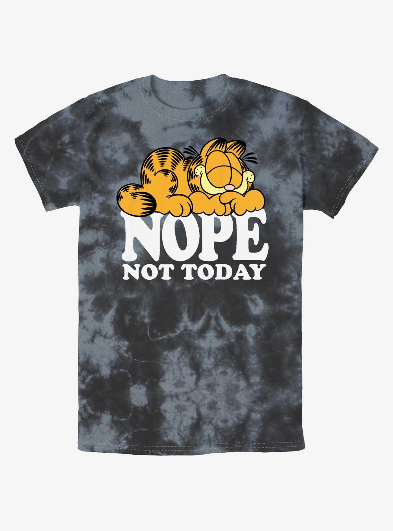 Garfield Nope Not Today Tie-Dye T-Shirt, BLKCHAR, hi-res