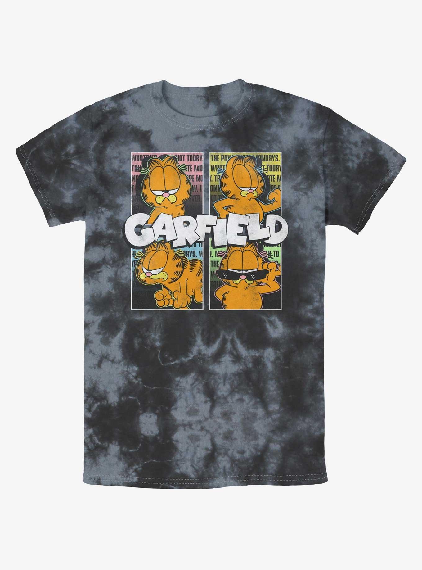 Garfield Street Cat Tie-Dye T-Shirt, BLKCHAR, hi-res