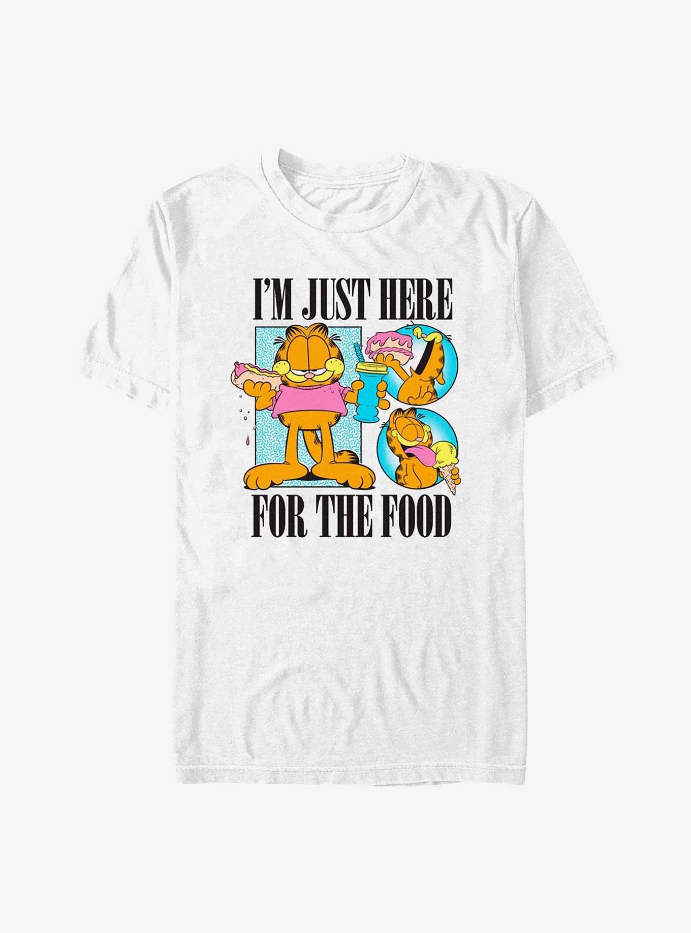 Garfield Here For Food T-Shirt, WHITE, hi-res