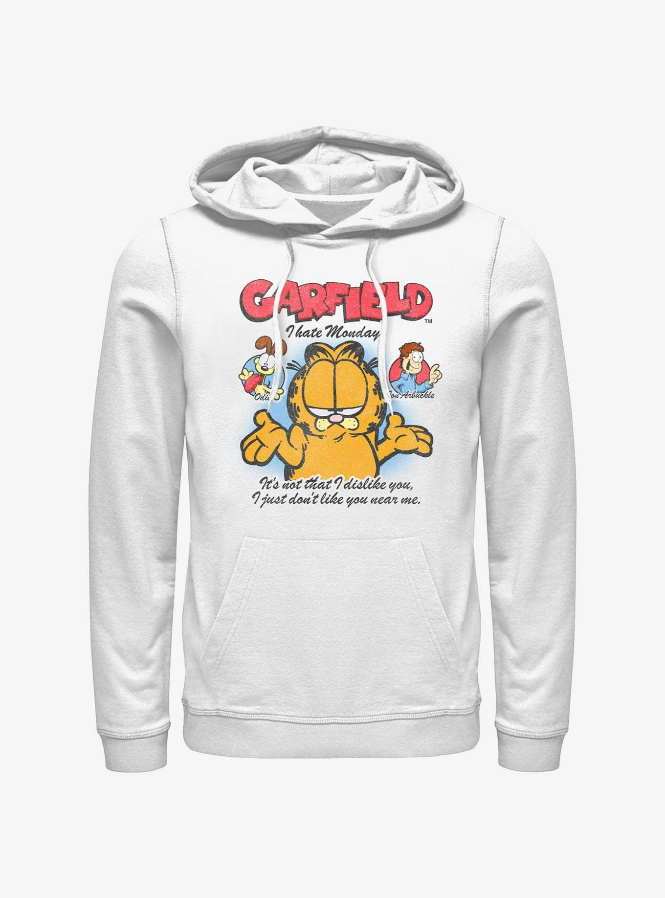 Garfield Don't Like You Near Me Hoodie, WHITE, hi-res