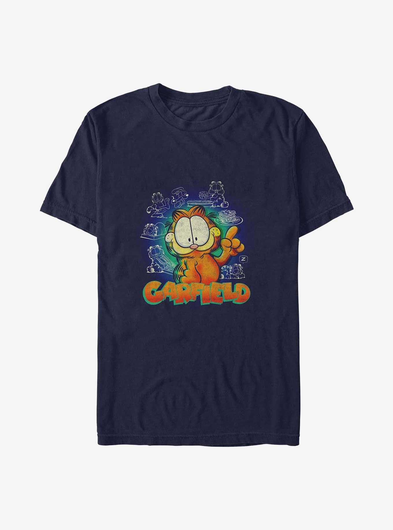 Garfield Scheming Cat T-Shirt, NAVY, hi-res