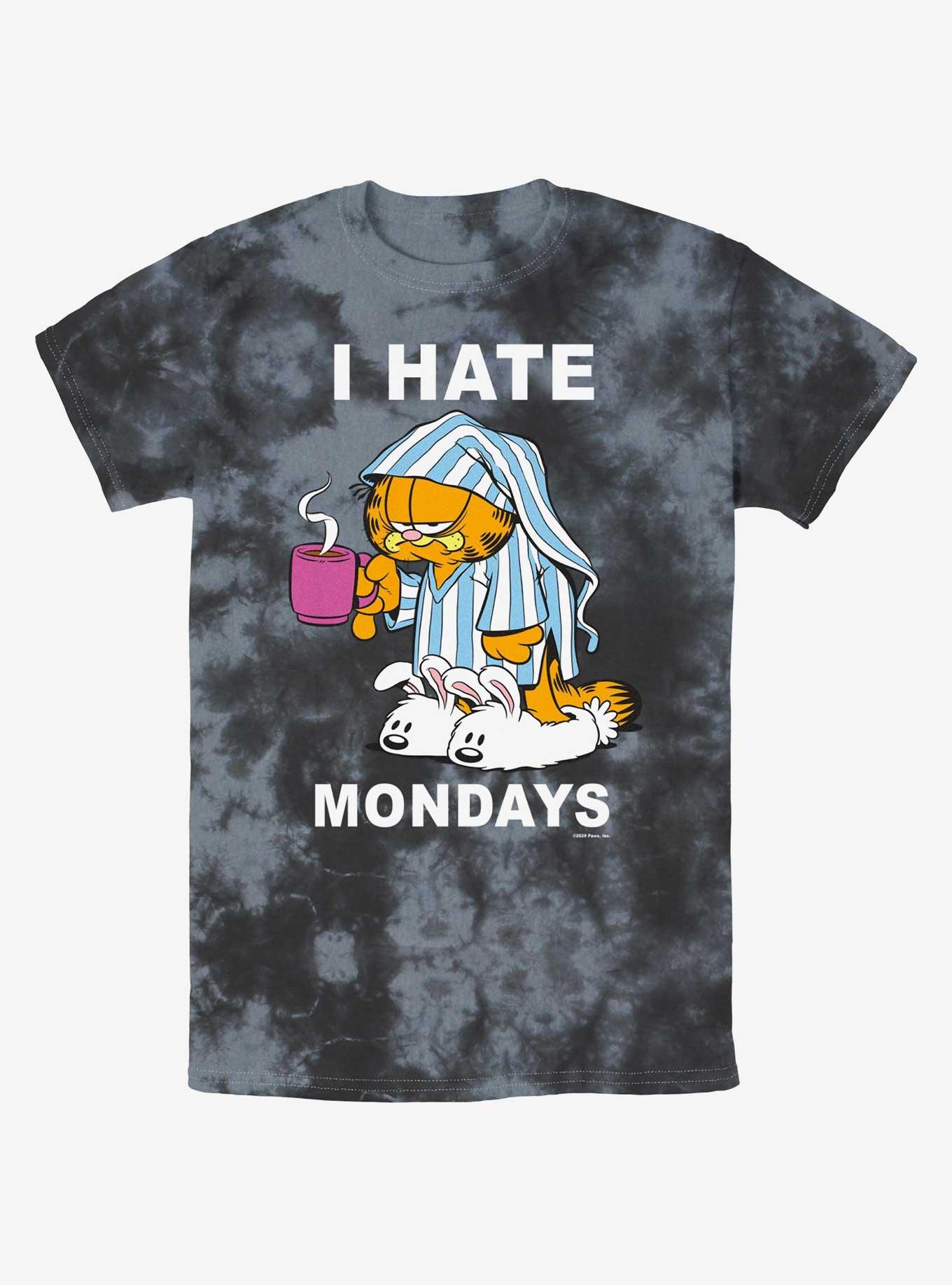 Garfield I Hate Mondays Tie-Dye T-Shirt, BLKCHAR, hi-res