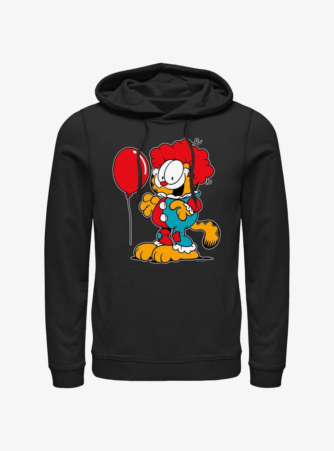 Garfield Clown Cat Hoodie, BLACK, hi-res