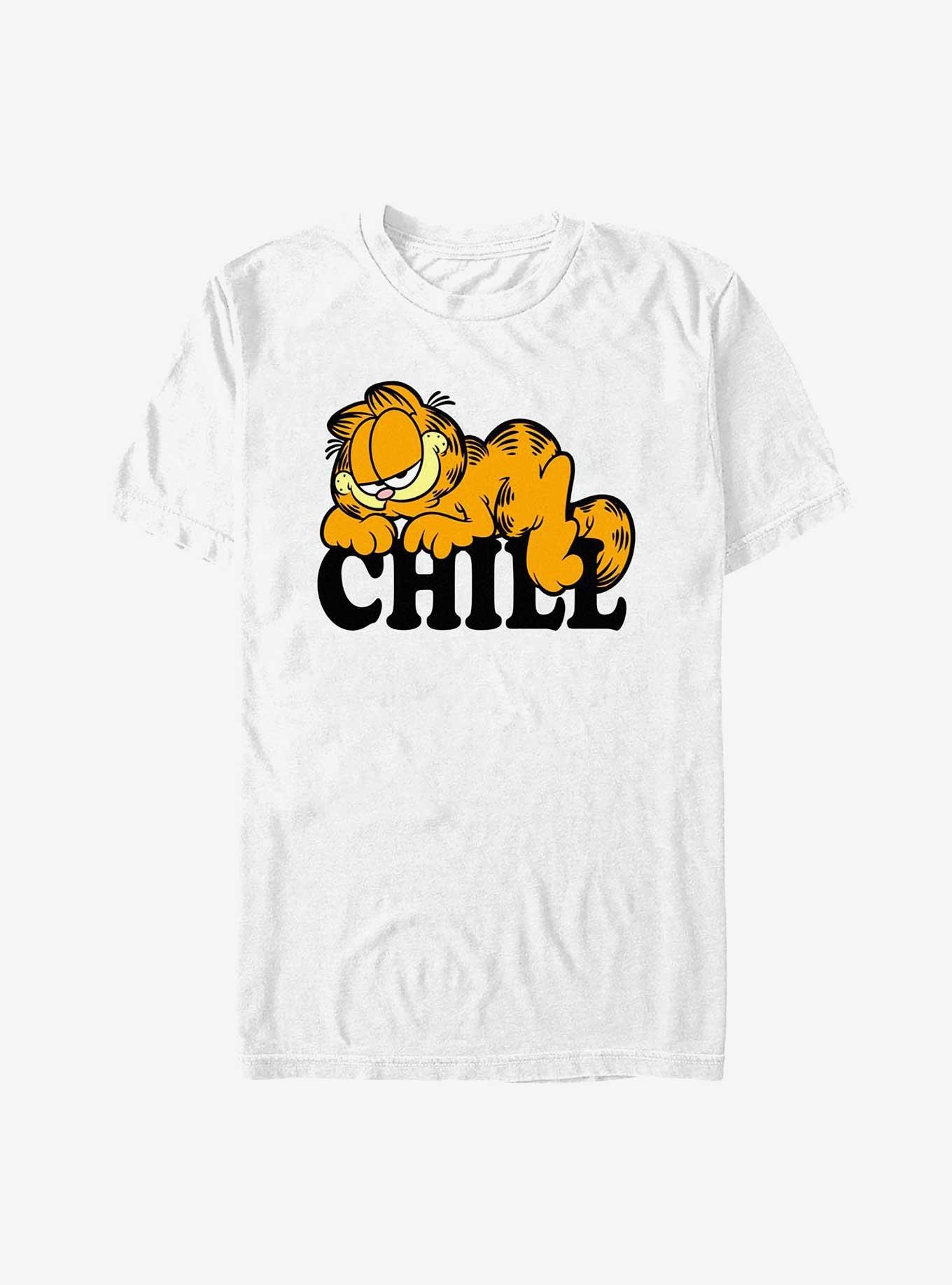 Camiseta Unisex De Garfield Relax - Colección Gráfica, 100% Algodón, Talla Medium, Impresa En EE.UU.