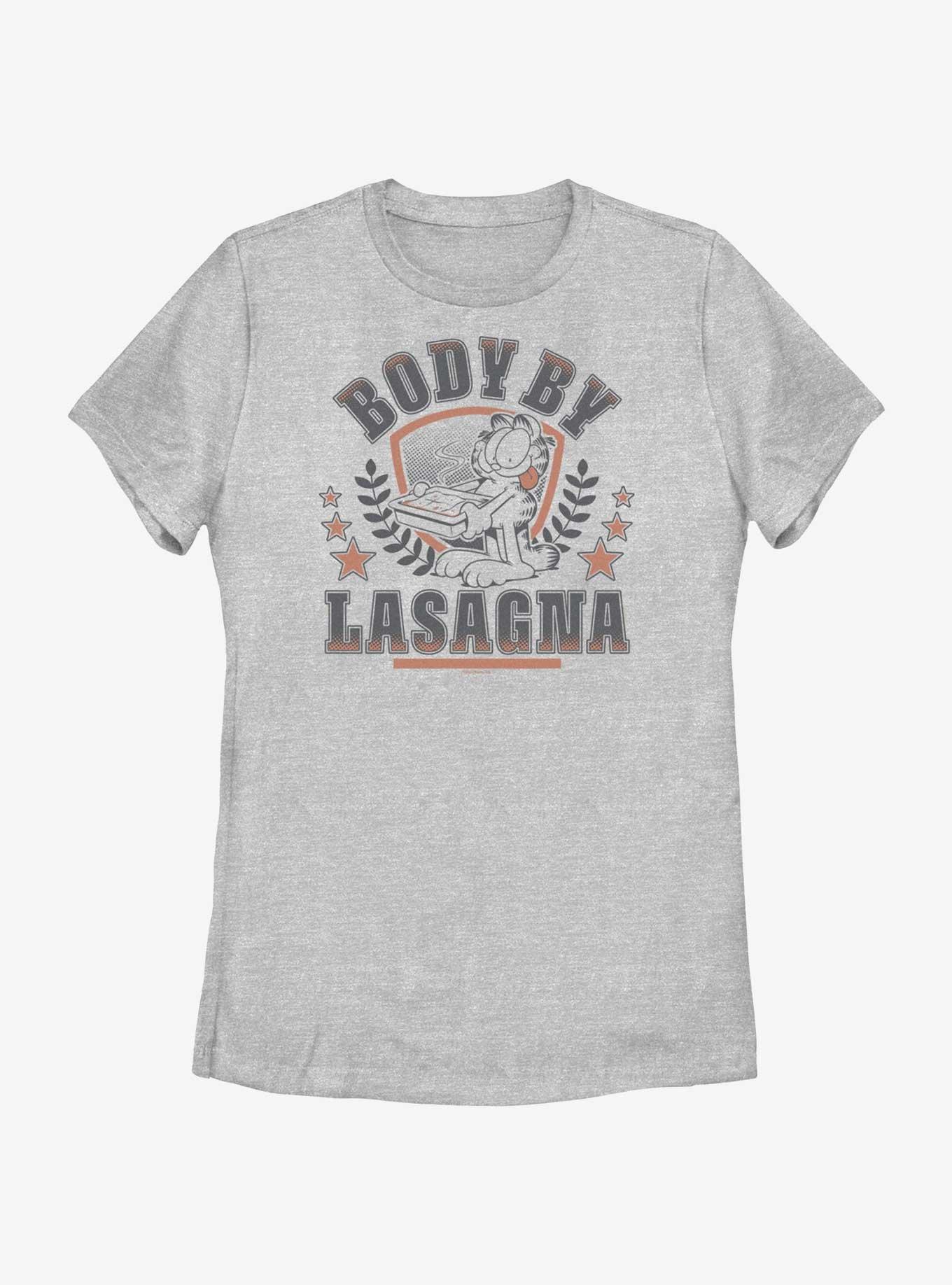 Garfield Body By Lasagna Womens T-Shirt, ATH HTR, hi-res