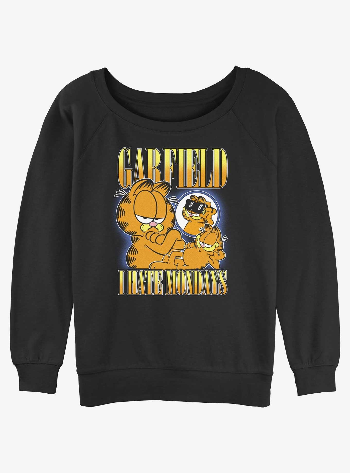 Garfield I Hate Mondays Womens Slouchy Sweatshirt, , hi-res