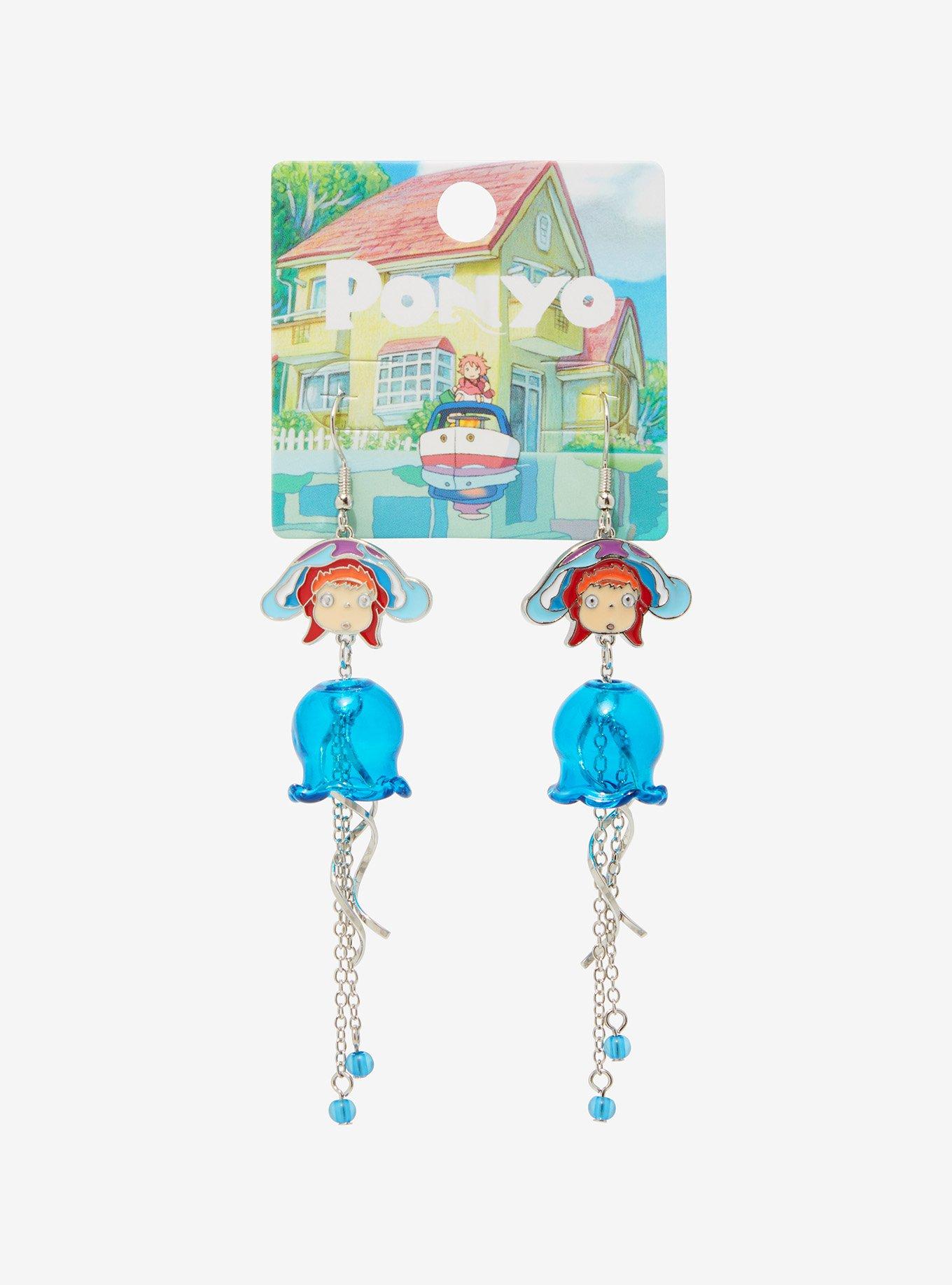 Studio Ghibli Ponyo Dangling Ponyo and Jellyfish Earrings - BoxLunch Exclusive, , hi-res