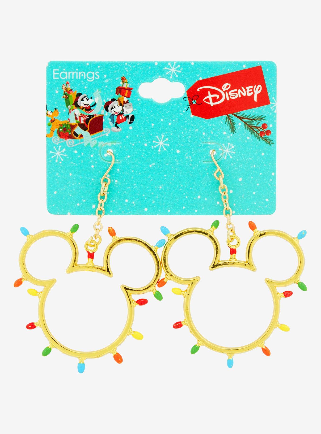 Disney Mickey Mouse Christmas Lights Hook Earrings - BoxLunch Exclusive, , hi-res