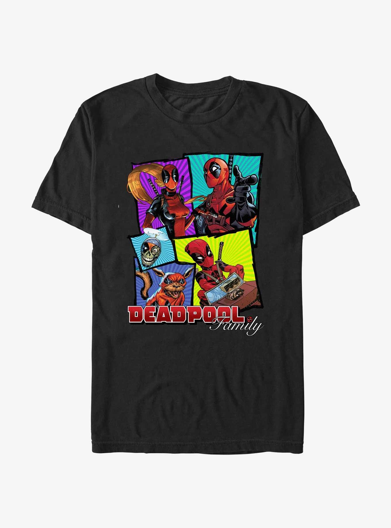 Marvel Deadpool Family Gathering T-Shirt, BLACK, hi-res