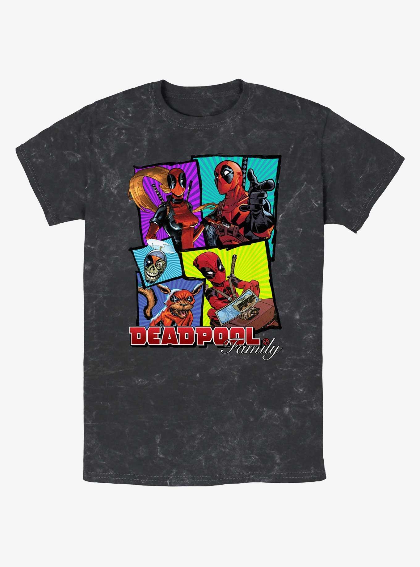 Marvel Deadpool Family Gathering Mineral Wash T-Shirt, , hi-res