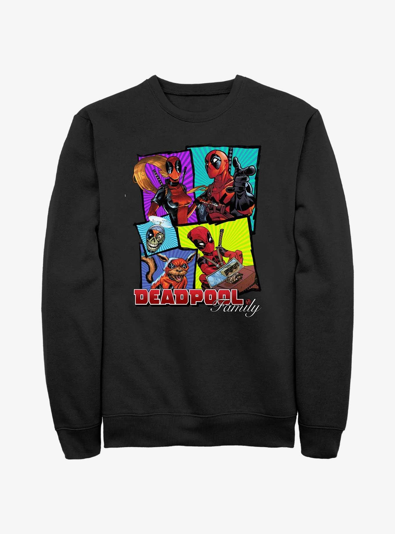 Marvel Deadpool Family Gathering Sweatshirt, BLACK, hi-res