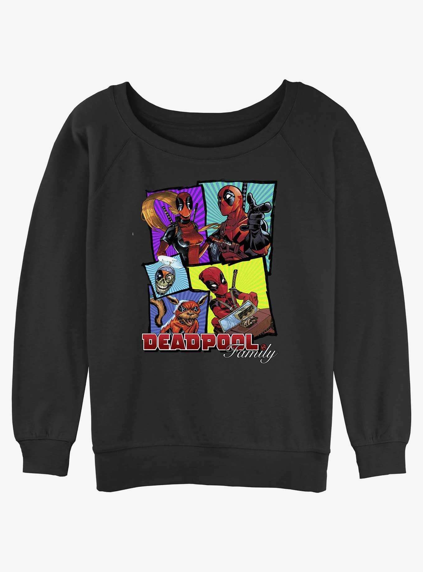 Marvel Deadpool Family Gathering Womens Slouchy Sweatshirt, , hi-res