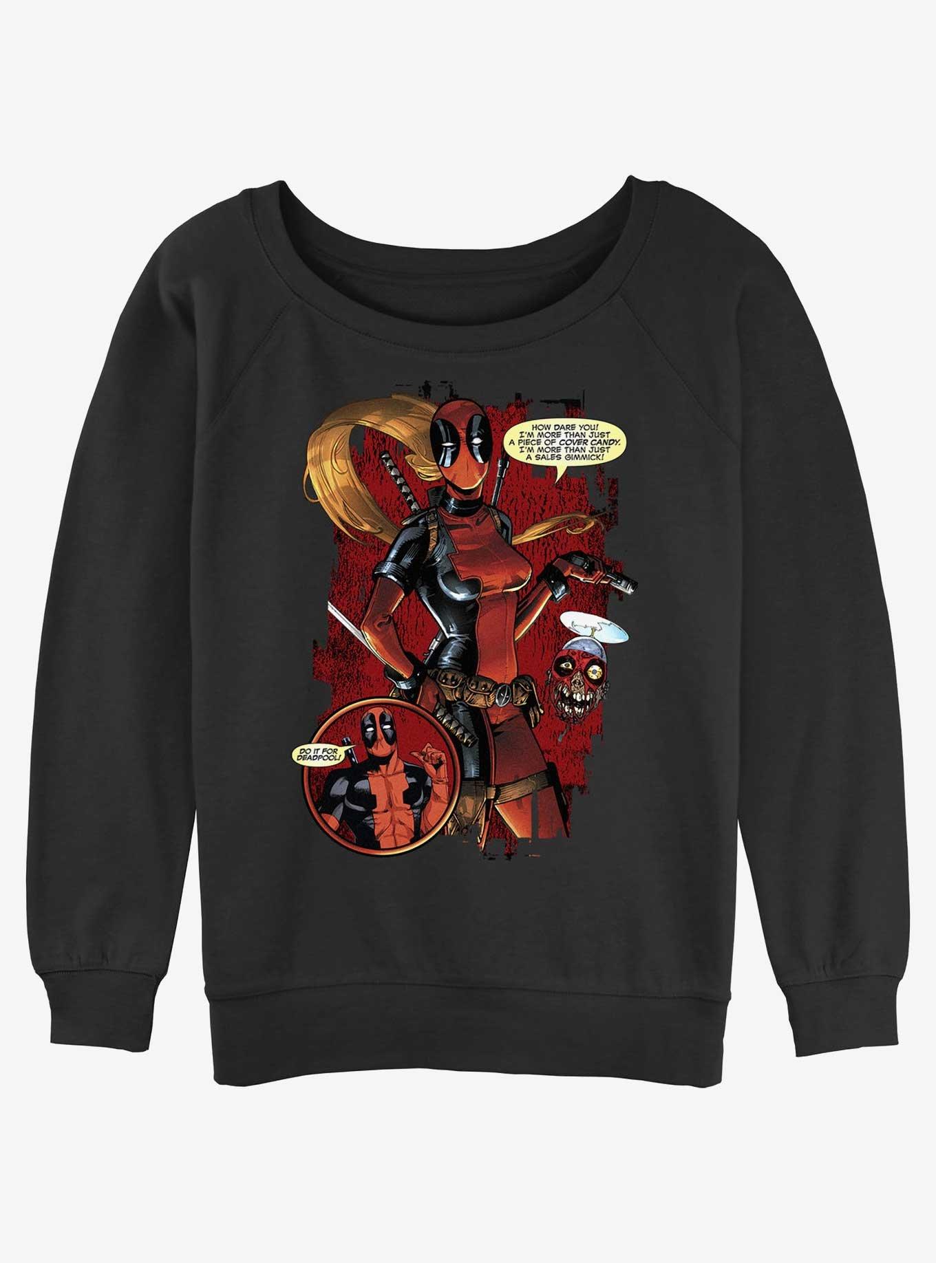 Marvel Deadpool Lady Pool Cover Candy Womens Slouchy Sweatshirt, , hi-res