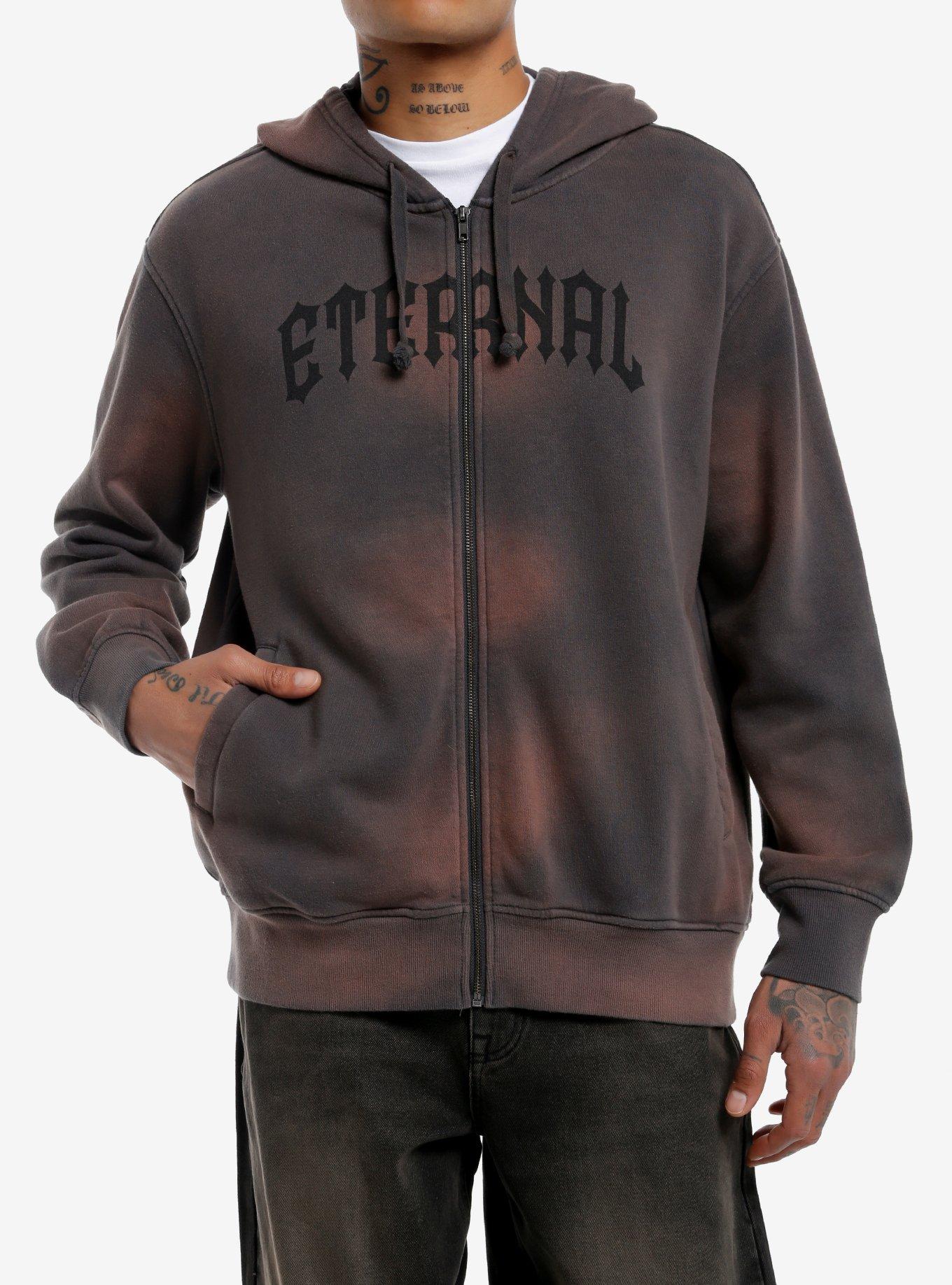 Eternal Spine Burn Wash Hoodie, , hi-res