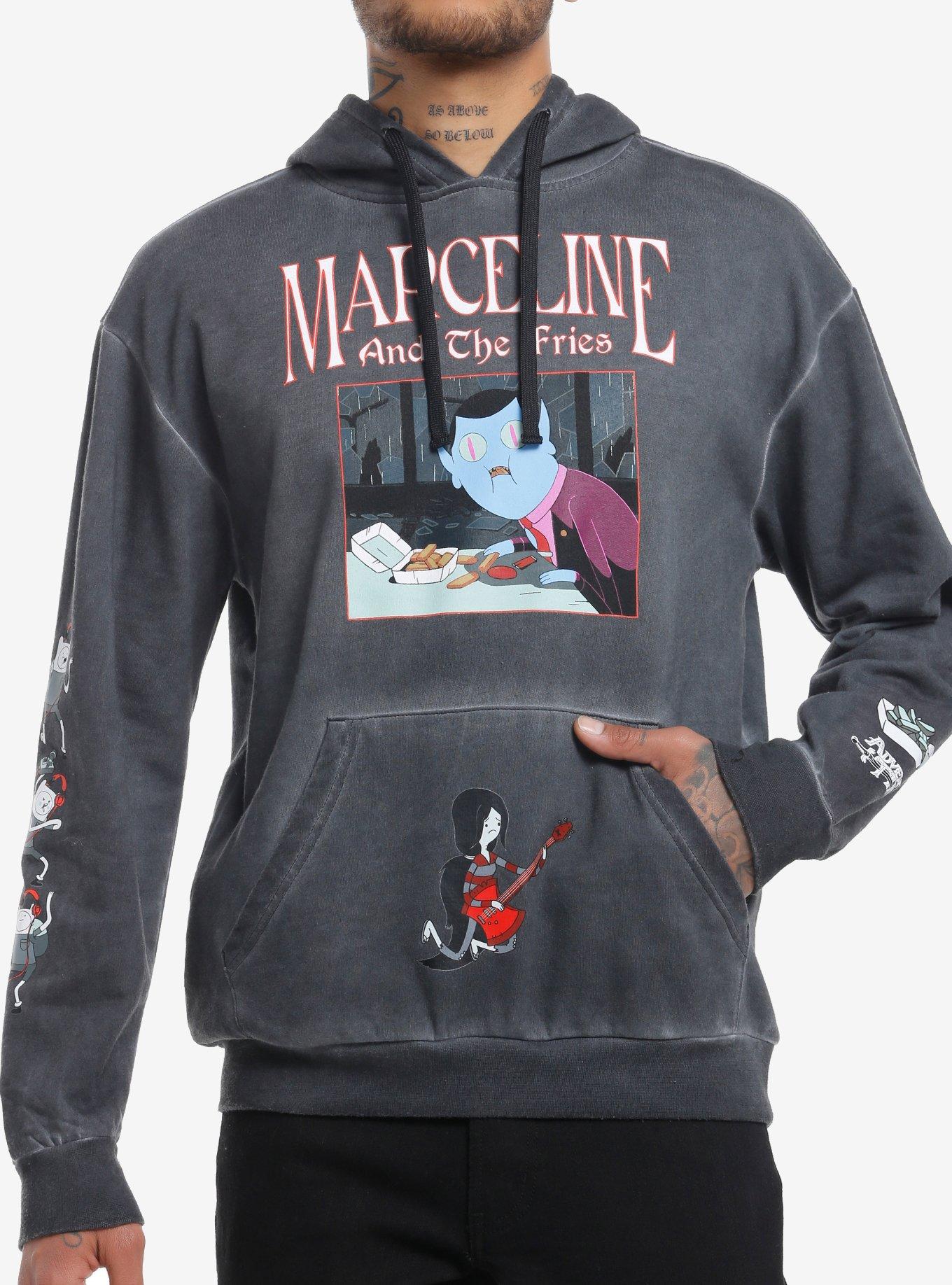 Adventure Time Marceline Fries Dark Wash Hoodie, , hi-res