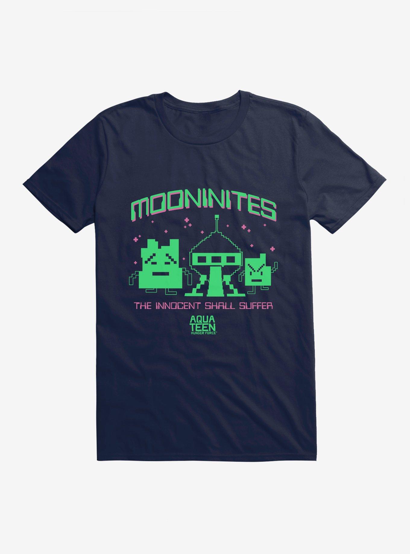 Aqua Teen Hunger Force Mooninites The Innocent Shall Suffer T-Shirt, MIDNIGHT NAVY, hi-res