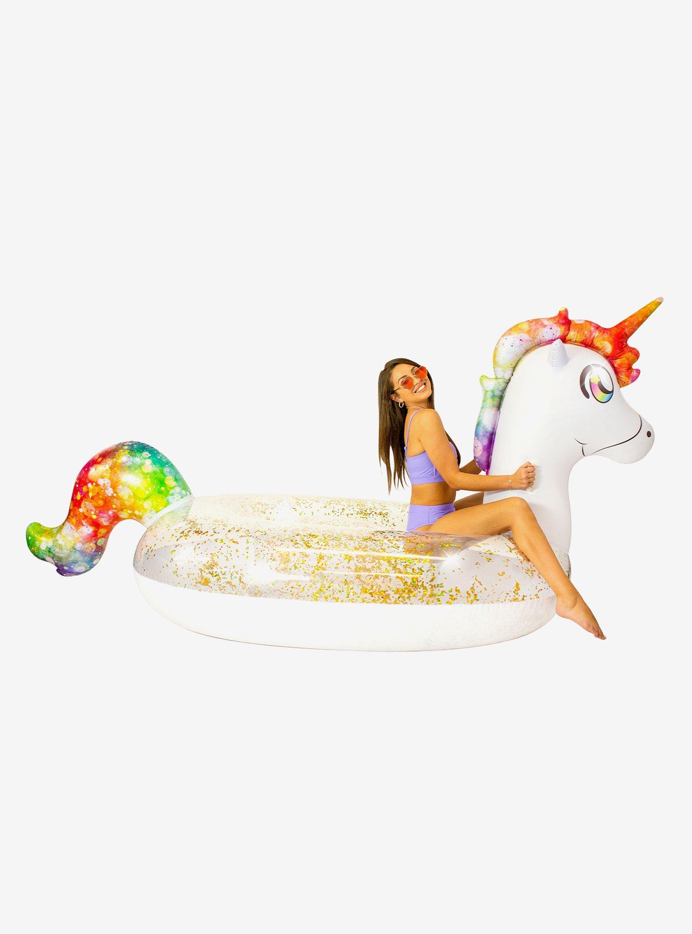 Glitter Unicorn Gigantic Beach and Pool Raft, , hi-res