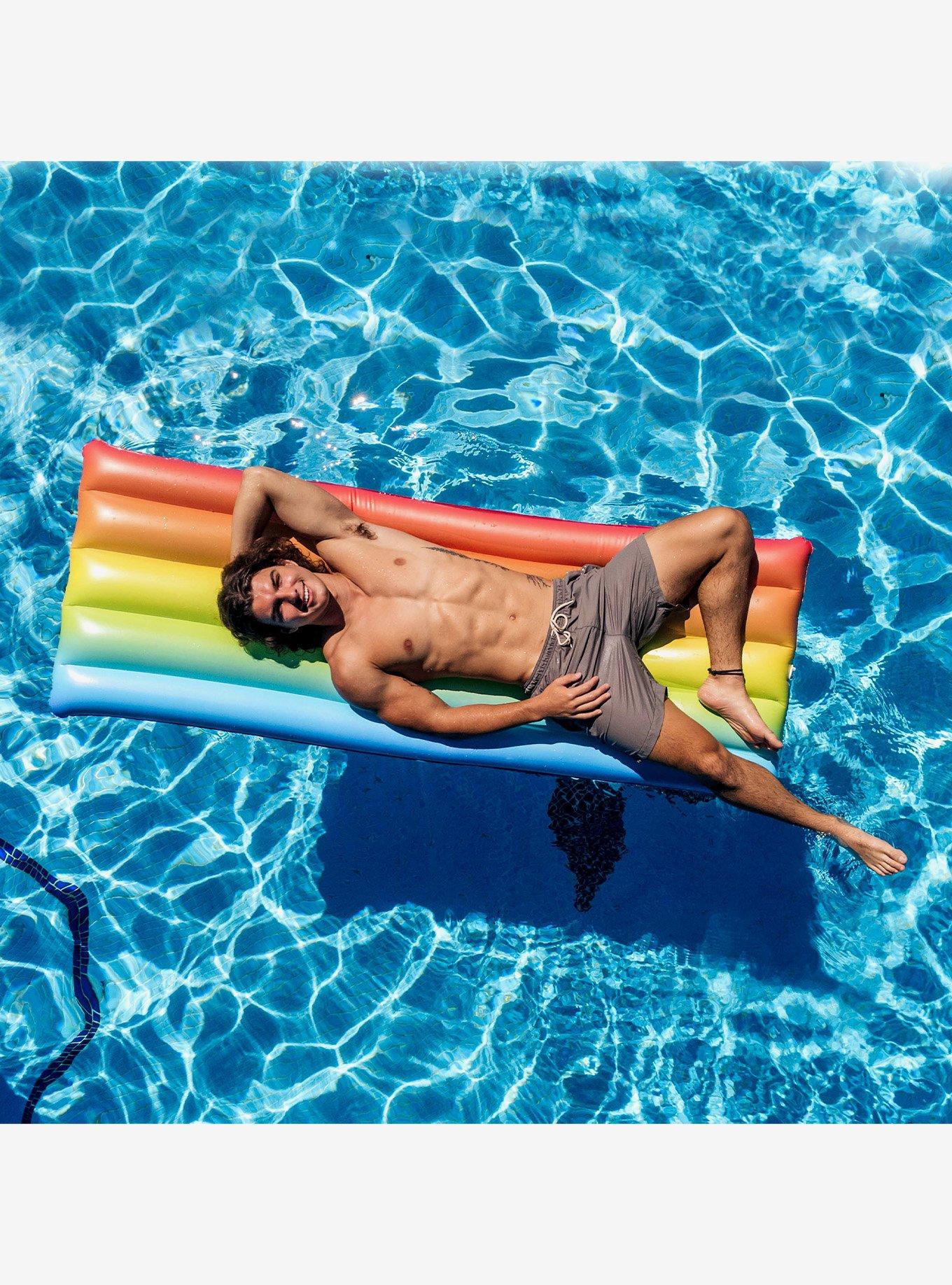 Rainbow Collection Illuminated LED Deluxe Pool Raft, , hi-res