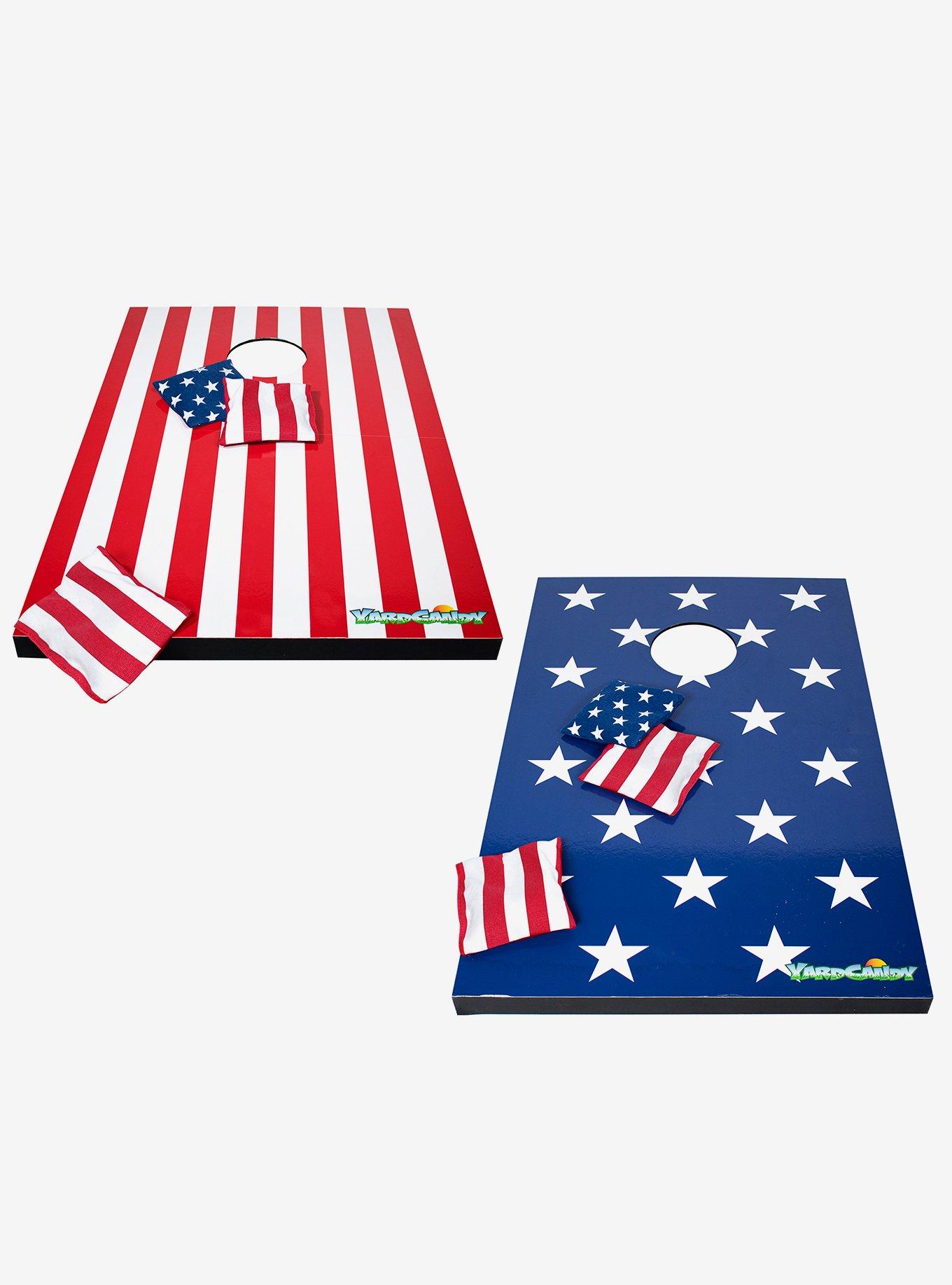 Americana Stars and Stripes Wooden Cornhole Set, , hi-res