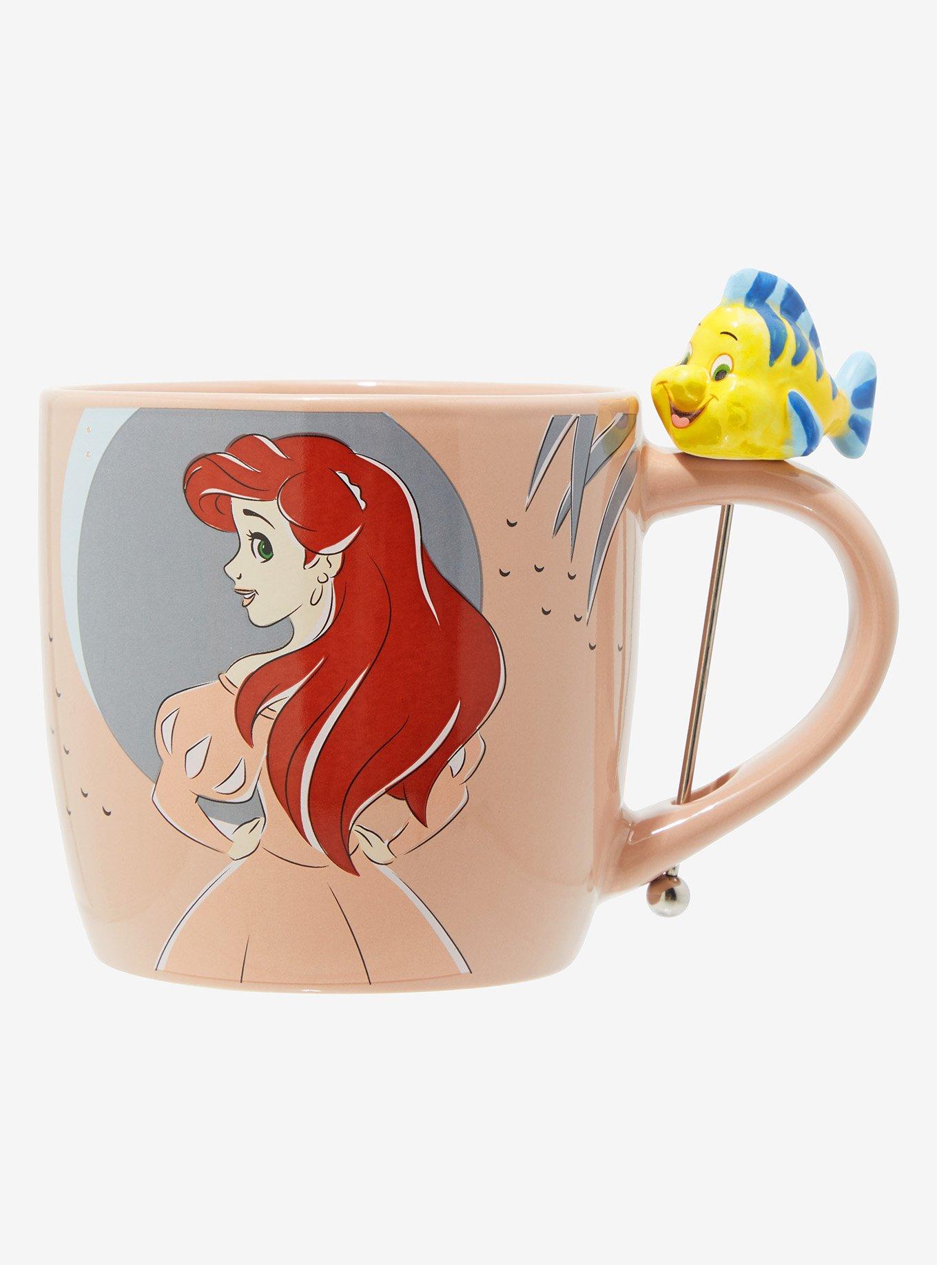 Disney The Little Mermaid Ariel & Flounder Mug & Stirrer, , hi-res