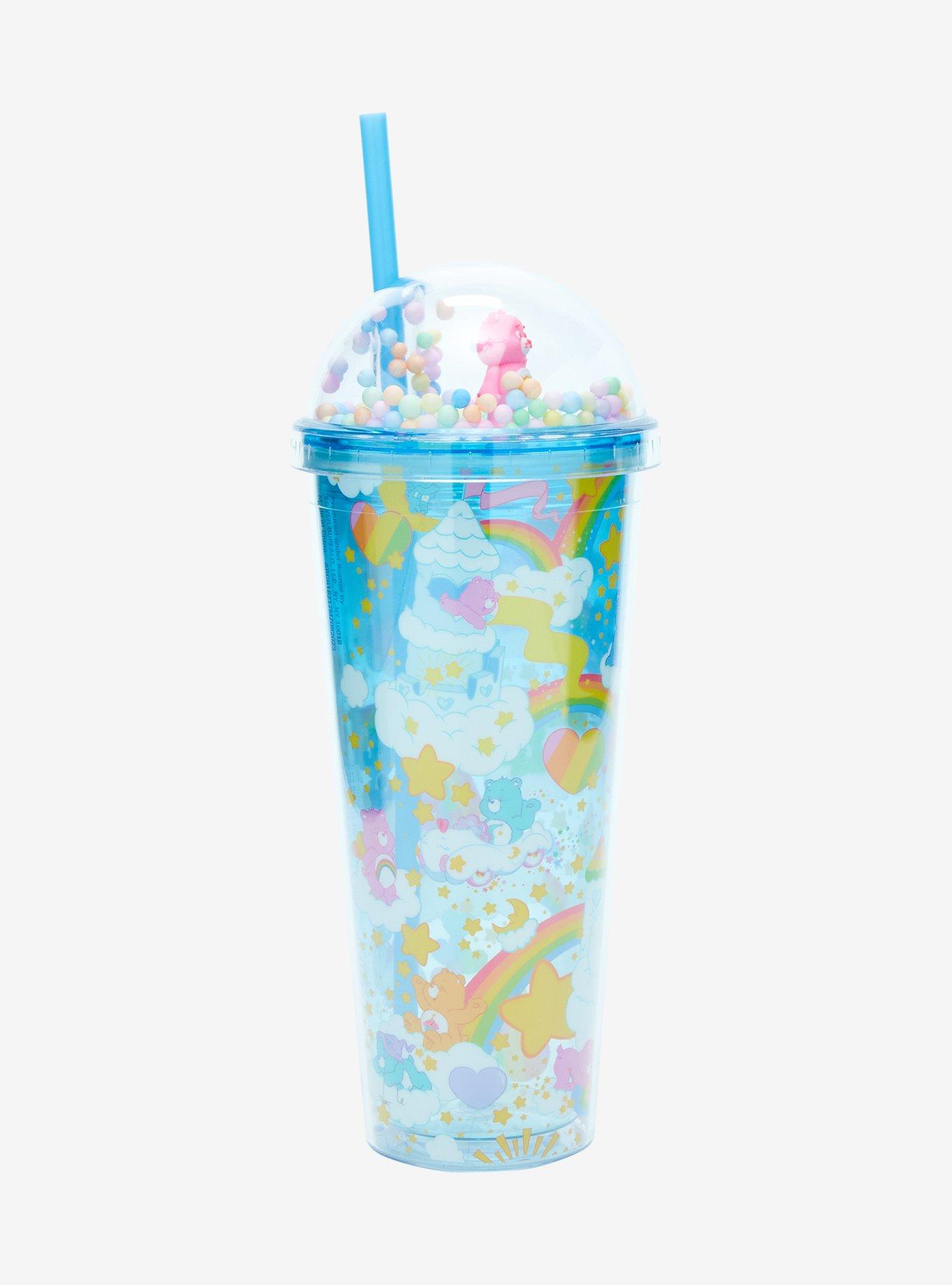 Care Bears Rainbow Confetti Dome Top Carnival Cup with Straw, , hi-res