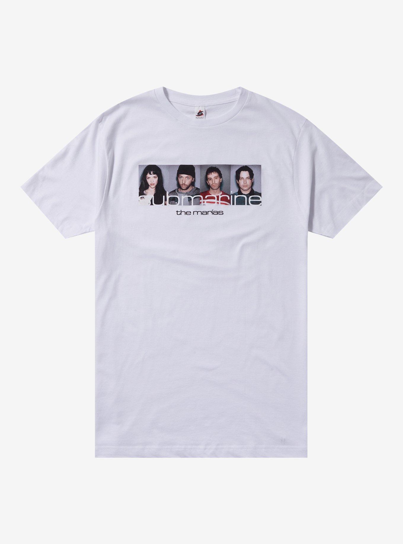 The Marias Submarine Photo Panels Boyfriend Fit Girls T-Shirt, BRIGHT WHITE, hi-res