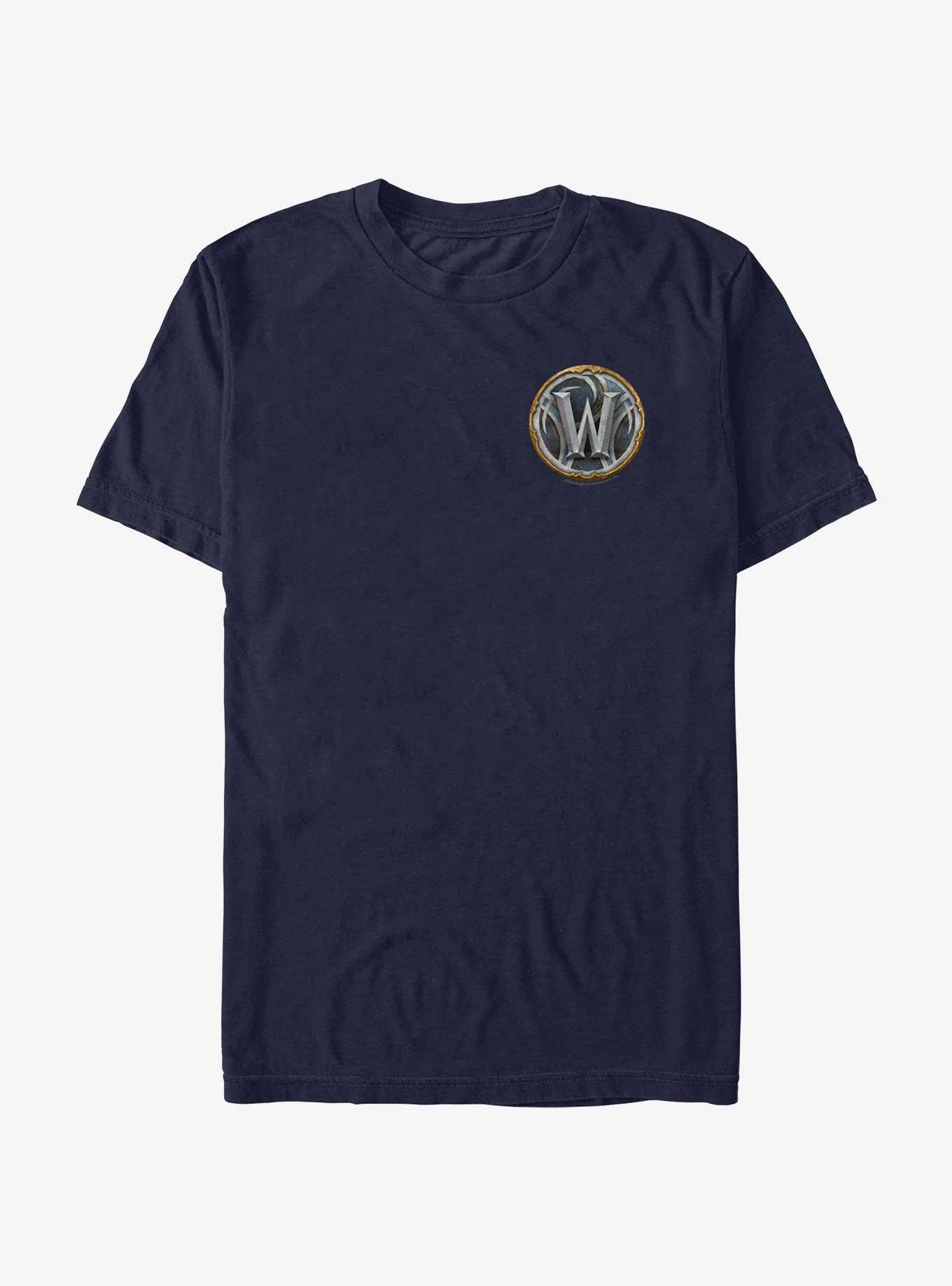 World Of Warcraft Adorned Logo T-Shirt, NAVY, hi-res