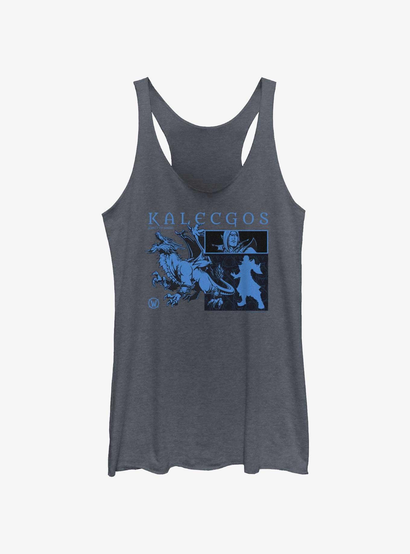 World Of Warcraft Kalecgos Girls Raw Edge Tank, NAVY HTR, hi-res