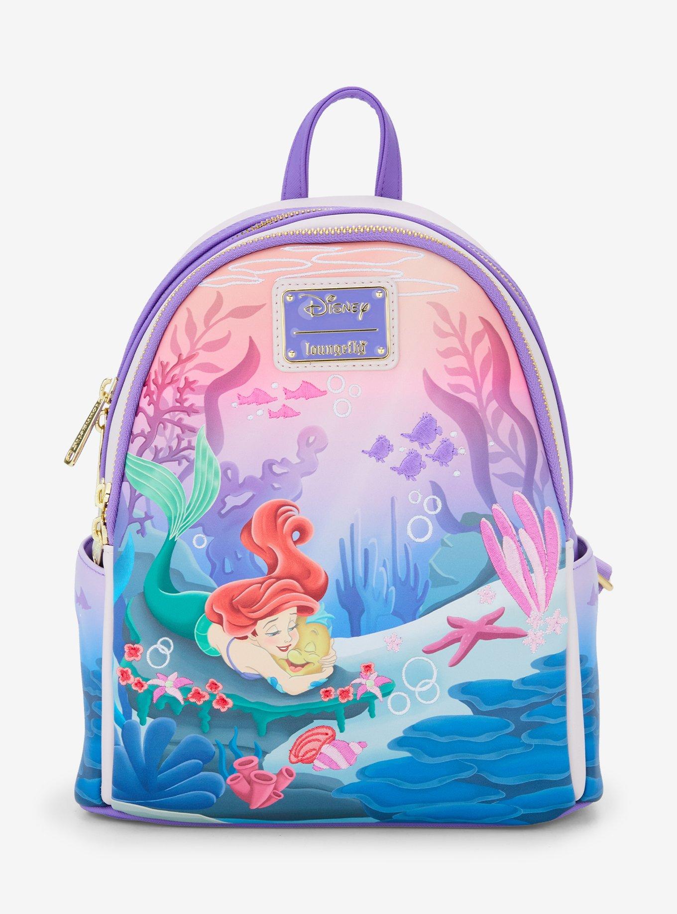 Loungefly Disney The Little Mermaid Ariel Flounder Mini Backpack BoxLunch Exclusive BoxLunch