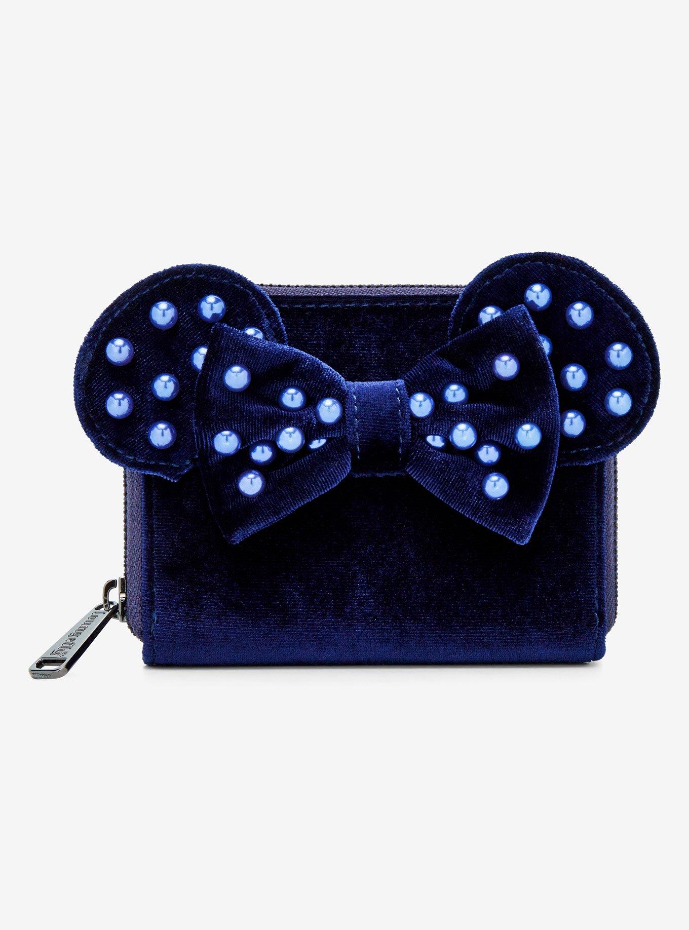 Loungefly Disney Minnie Mouse Velvet Pearl Ears Zip Wallet — BoxLunch Exclusive