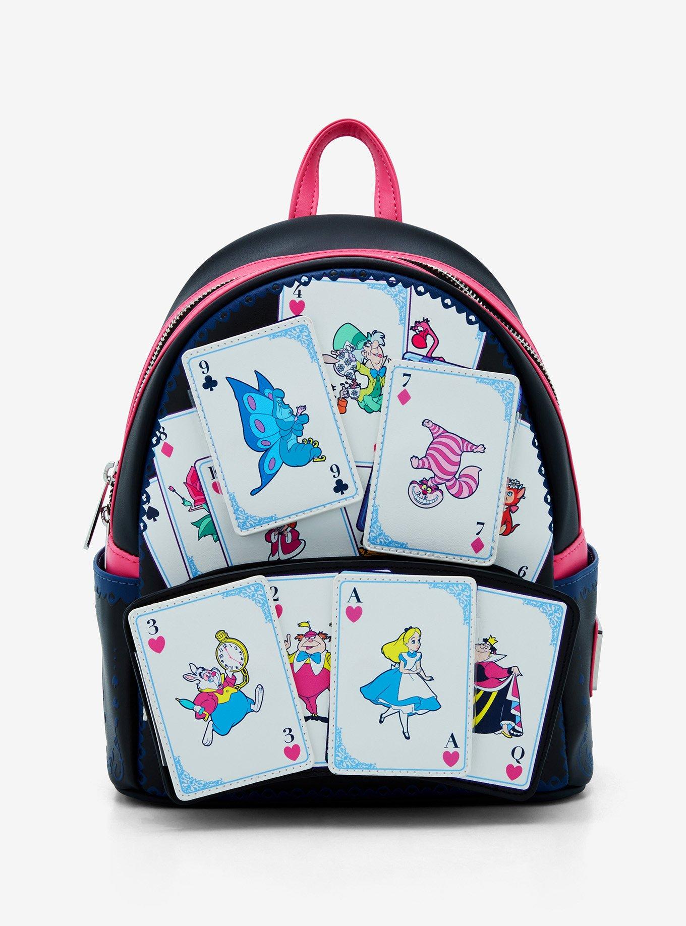 Loungefly Disney Alice in Wonderland Character Playing Cards Mini Backpack - BoxLunch Exclusive, , hi-res