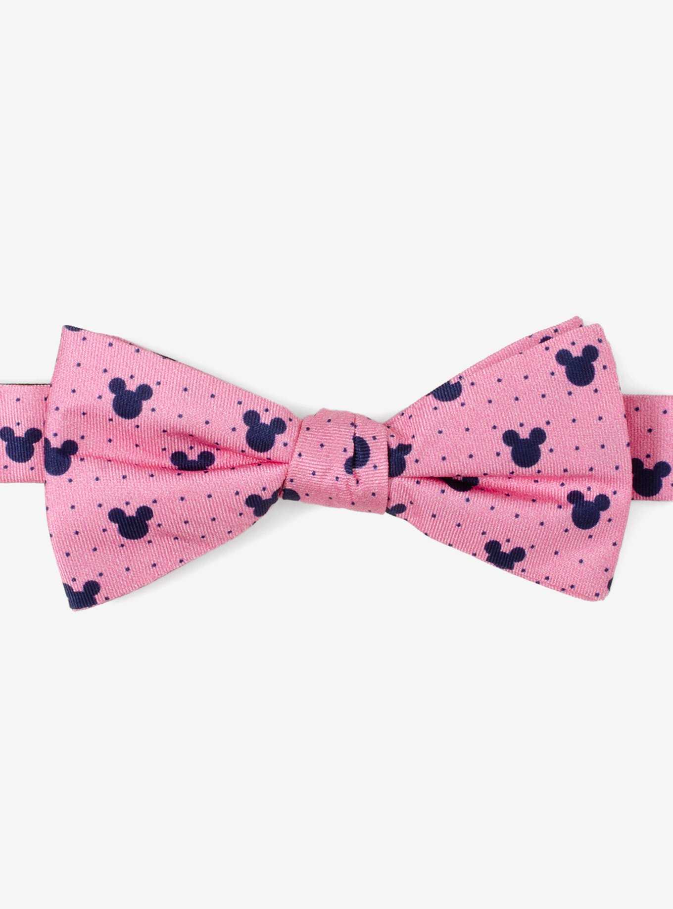 Disney Mickey Mouse Silhouette Pink Dot Pre-tied Bow Tie, , hi-res
