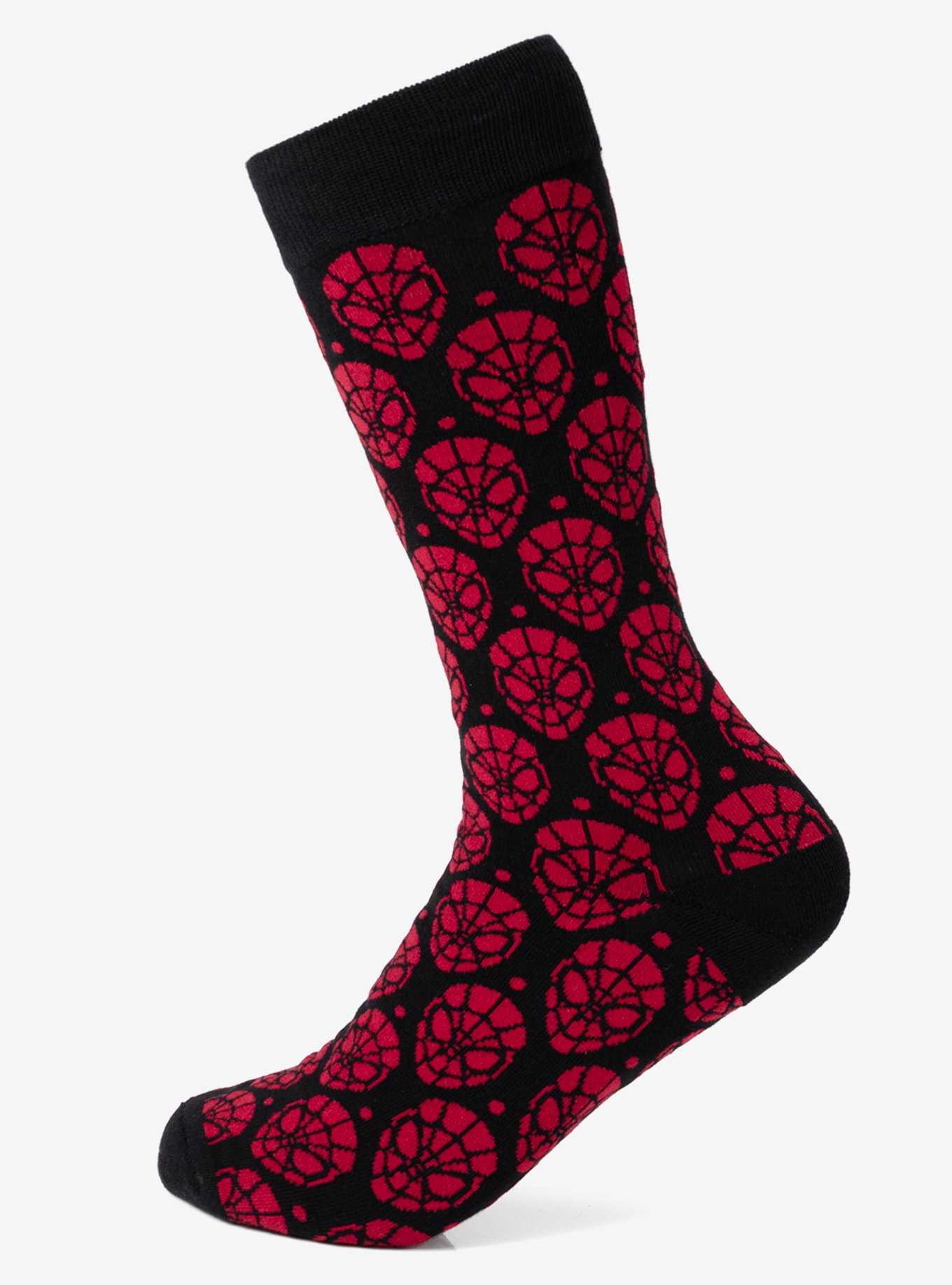Marvel Spider-Man Dot Red and Black Sock, , hi-res