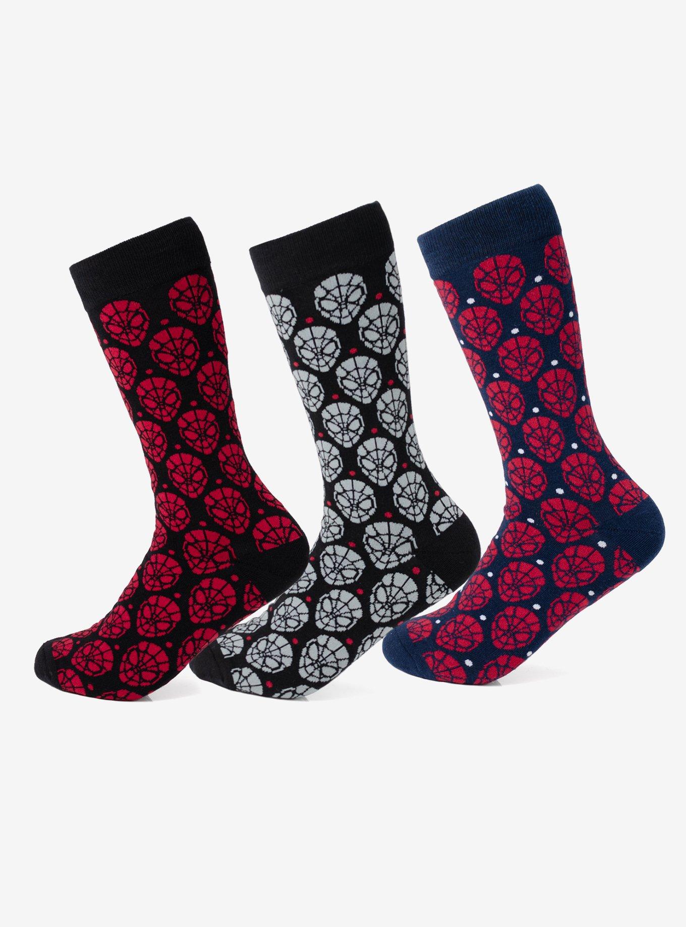 Marvel Spider-Man Dot 3-Pack Crew Socks, , hi-res