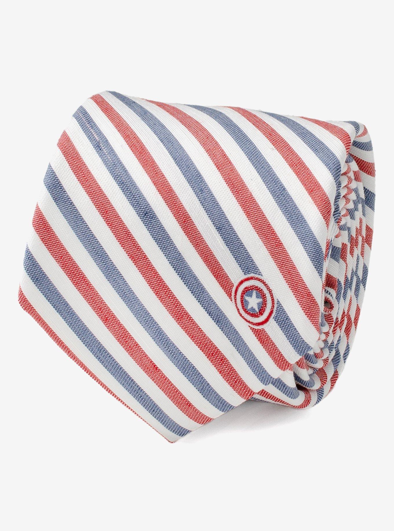 Marvel Captain America Striped White Men's Tie, , hi-res