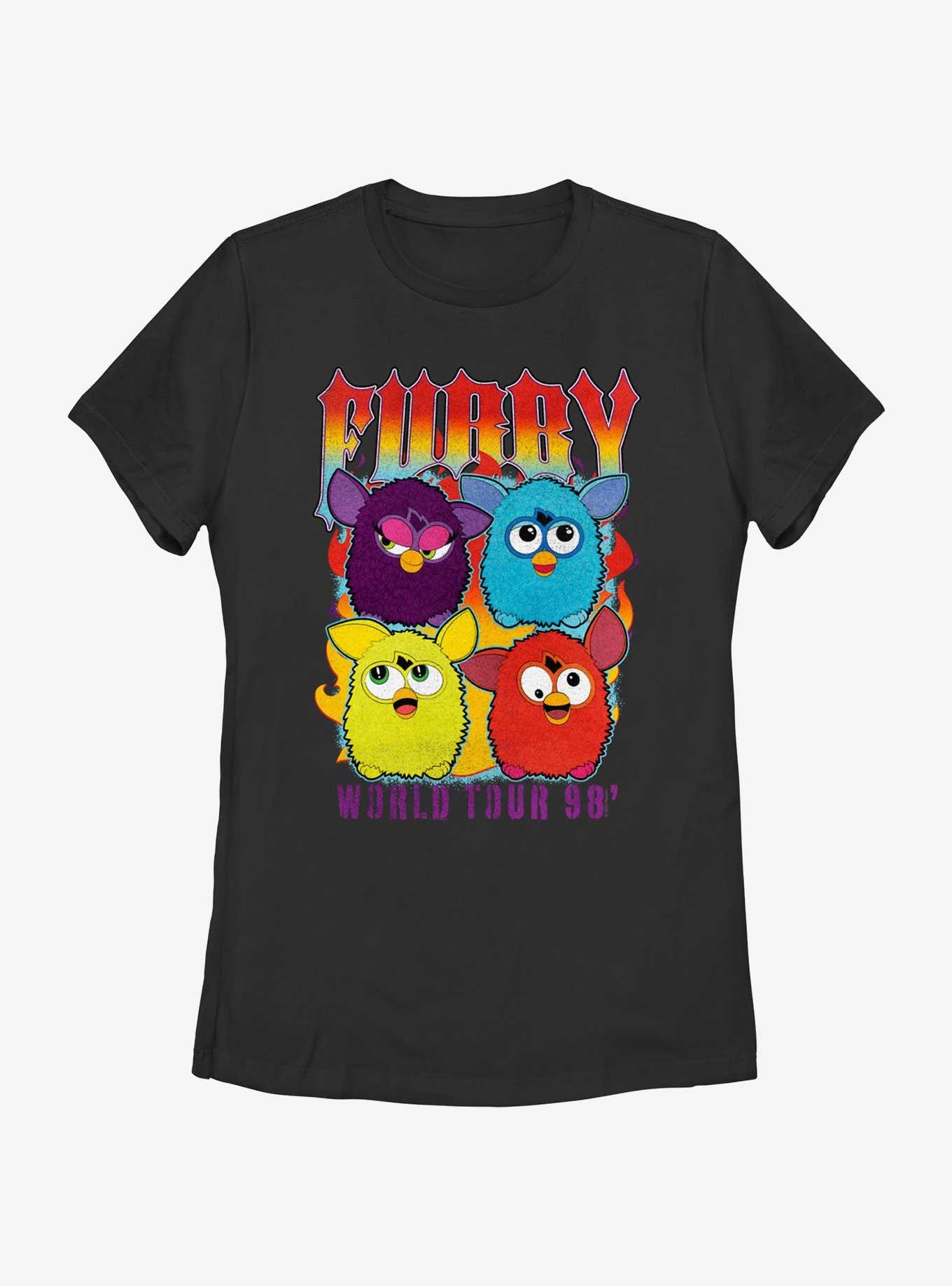 Furby Rock Band Furby Womens T-Shirt, BLACK, hi-res