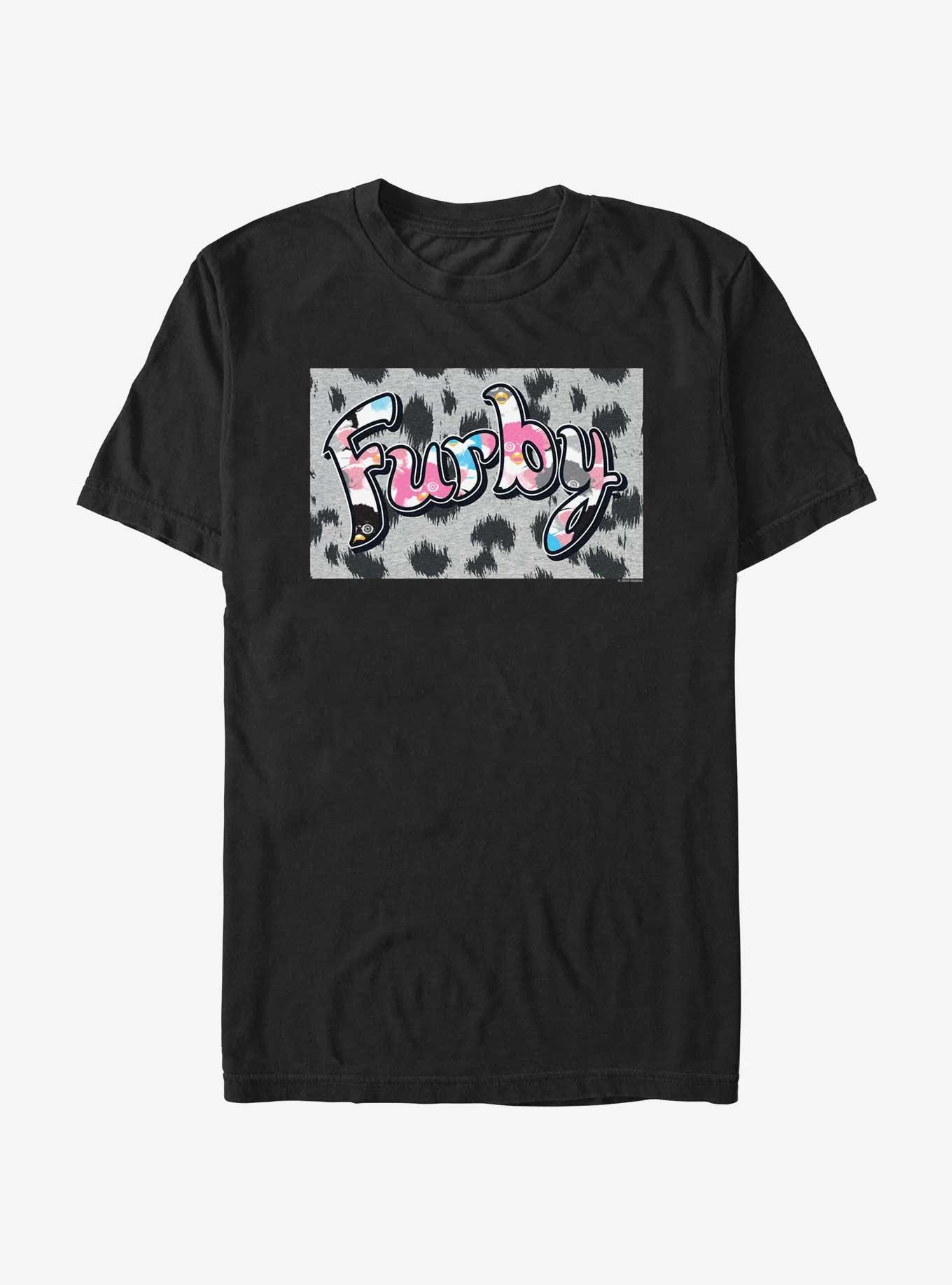 Furby Spotted Fur Logo T-Shirt, BLACK, hi-res