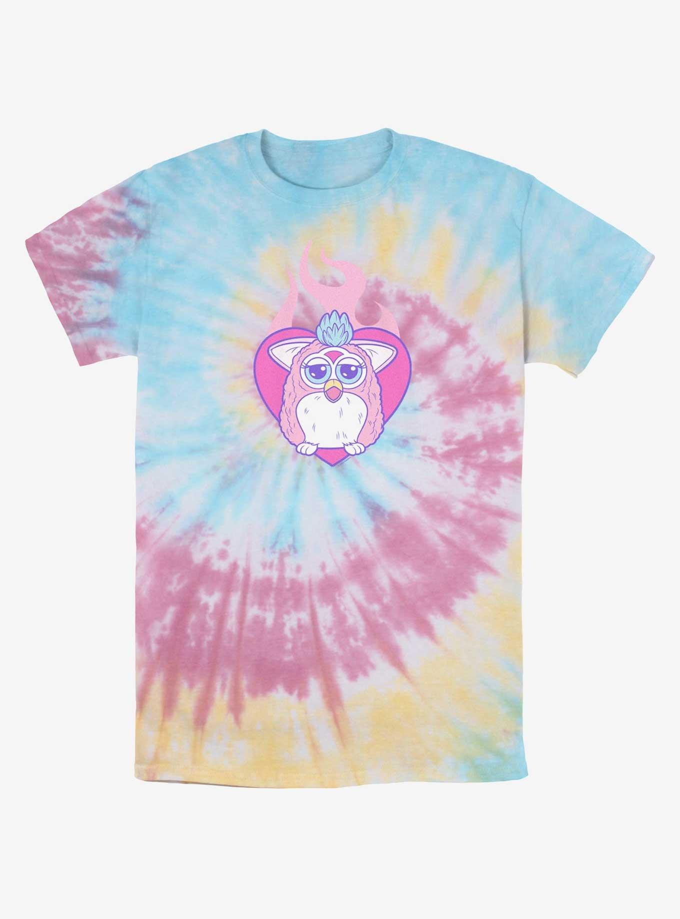 Furby Fire Heart Tie-Dye T-Shirt, , hi-res