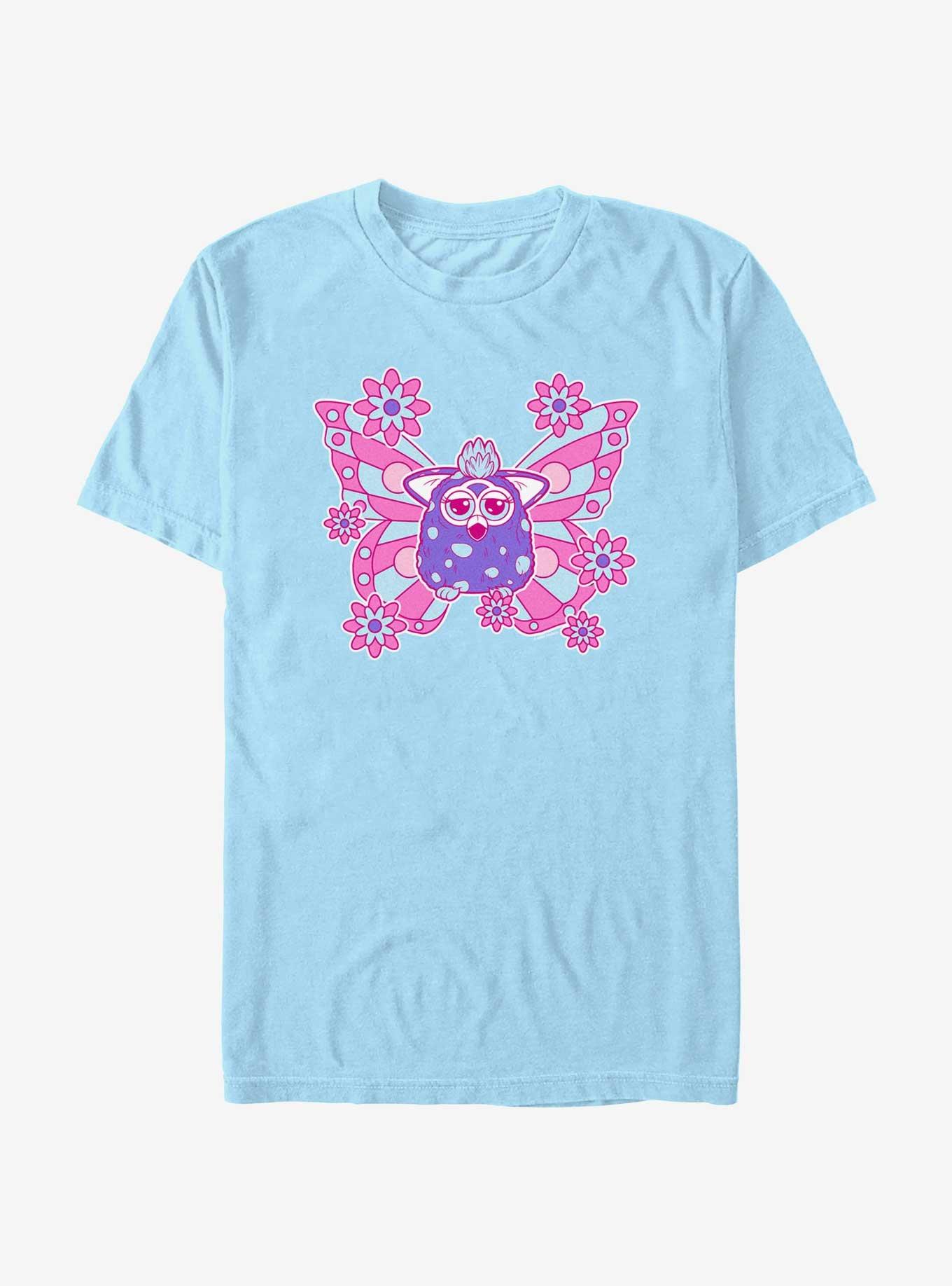 Furby Cute Butterfly T-Shirt, LT BLUE, hi-res