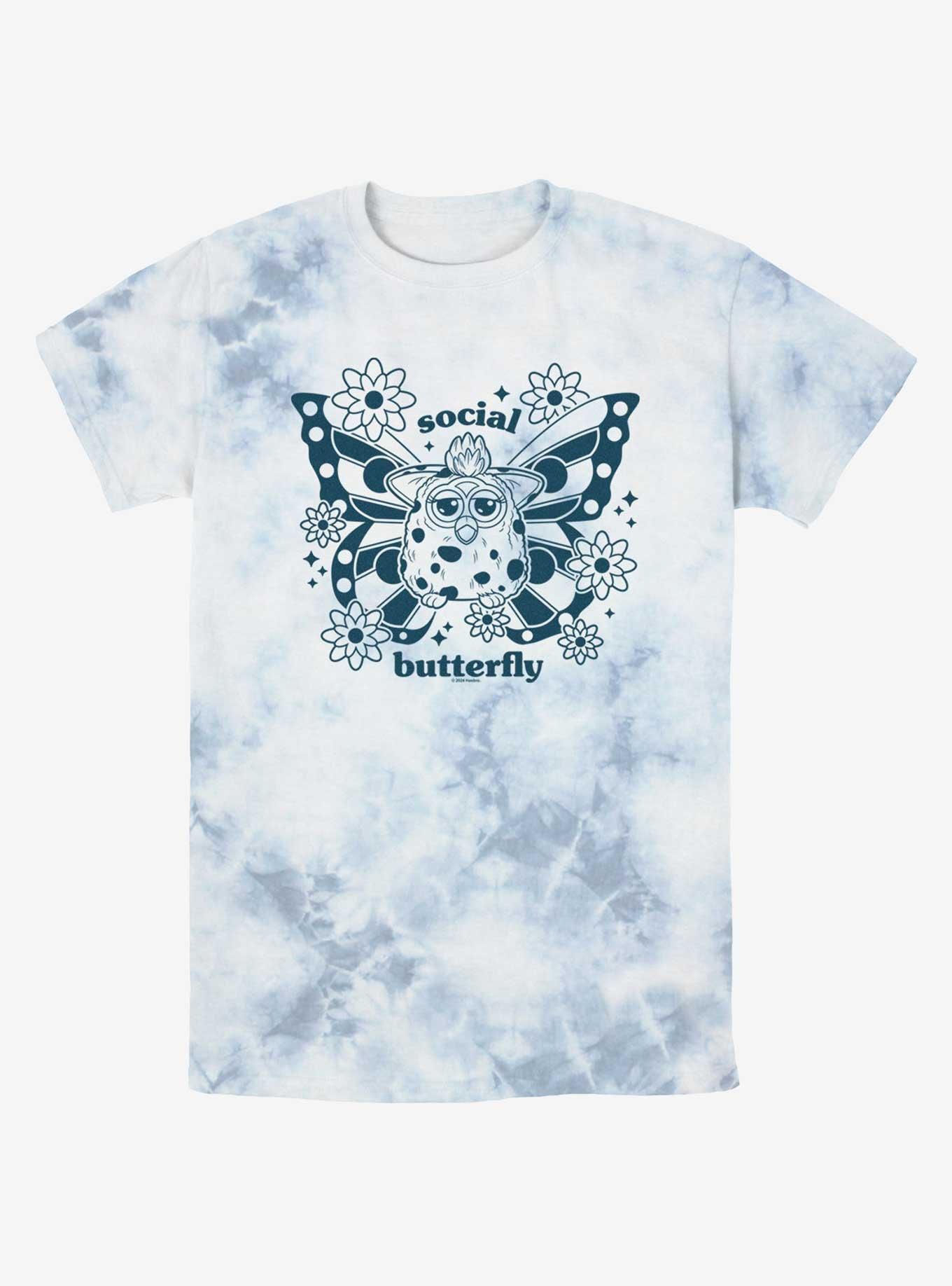 Furby Social Butterfly Tie-Dye T-Shirt, WHITEBLUE, hi-res