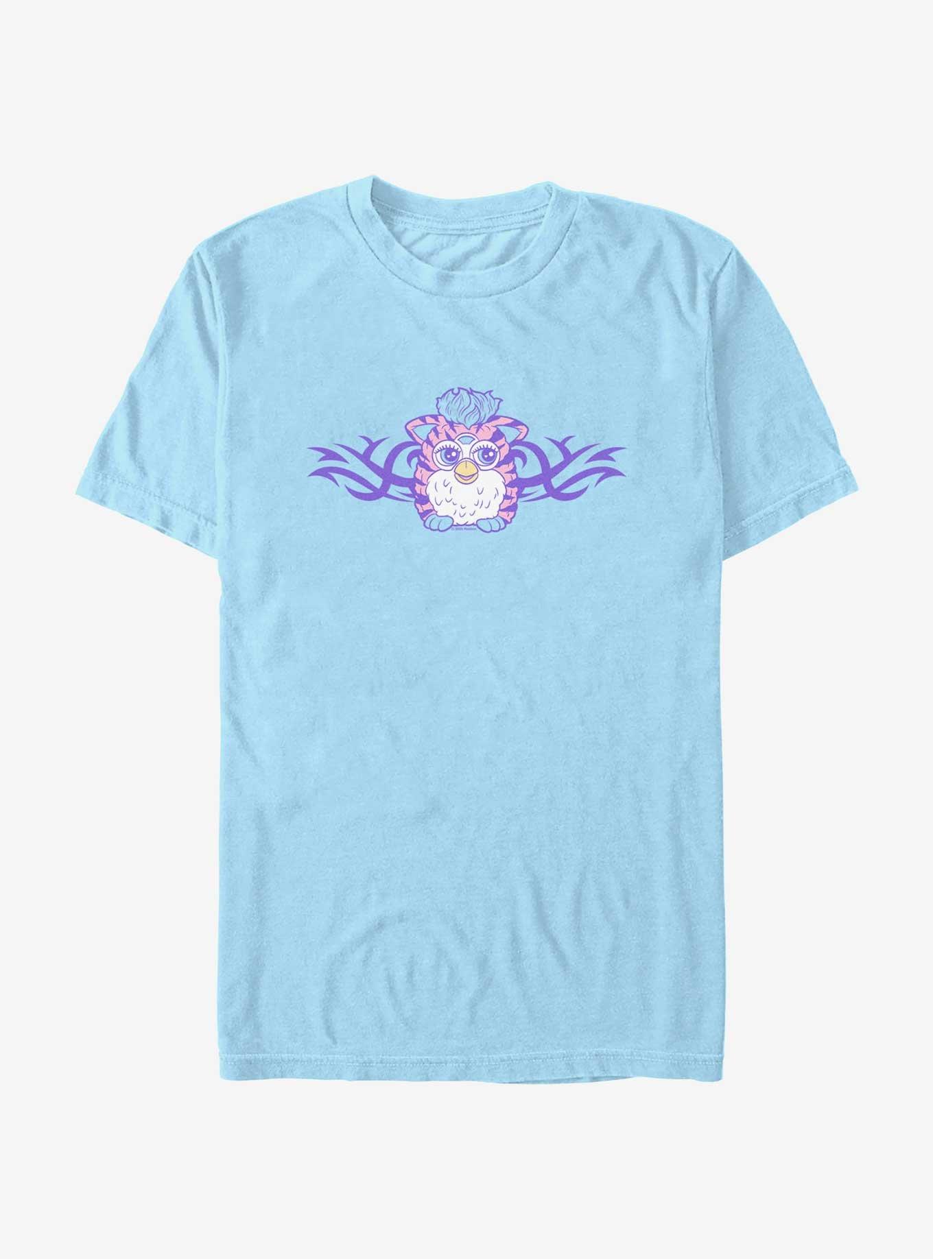 Furby Striped Furby T-Shirt, LT BLUE, hi-res