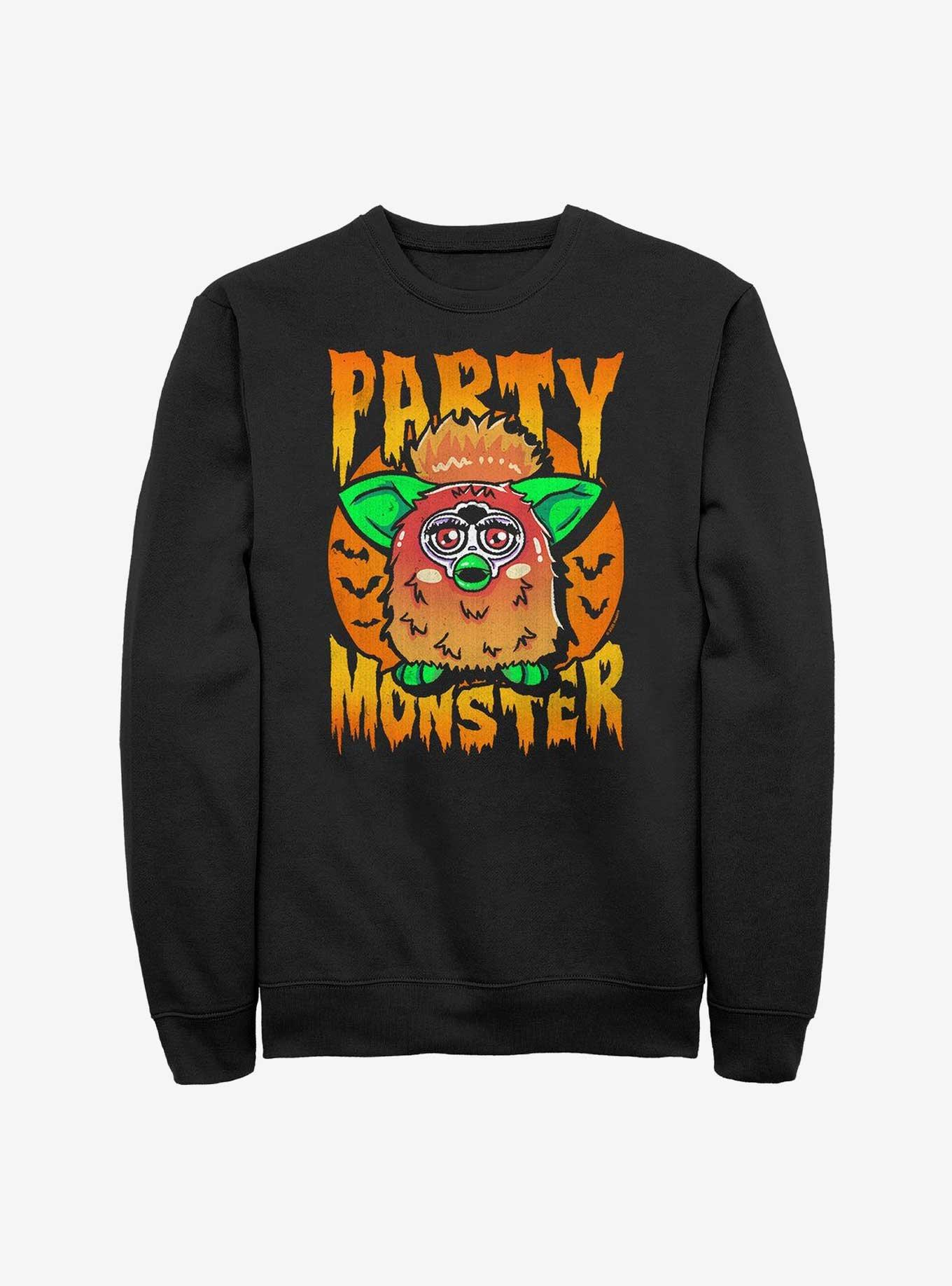 Furby Halloween Party Monster Sweatshirt, BLACK, hi-res