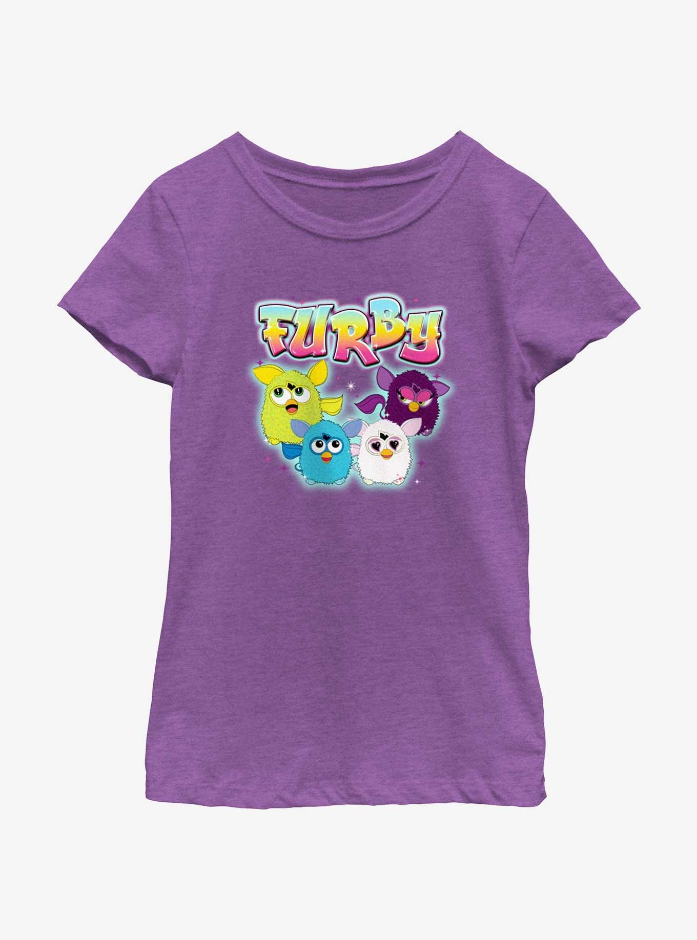 Furby Gang of Fur Girls Youth T-Shirt, PURPLE BERRY, hi-res