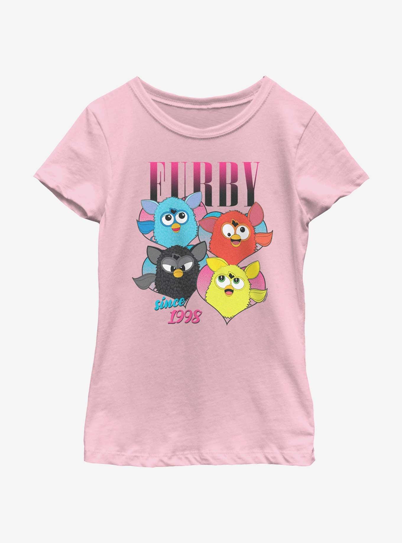 Furby Fur Squad Girls Youth T-Shirt, PINK, hi-res