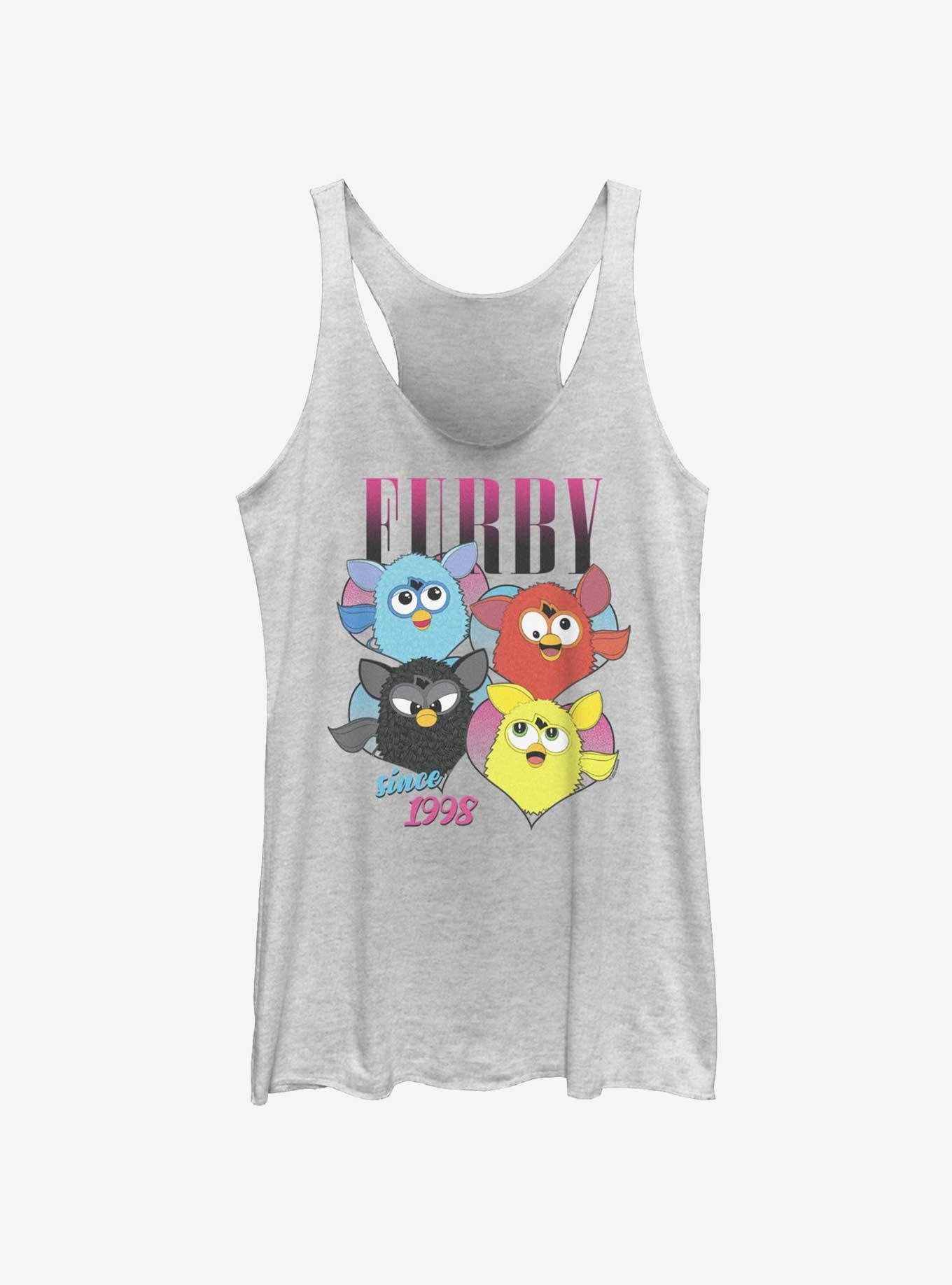 Furby Fur Squad Womens Tank Top, WHITE HTR, hi-res