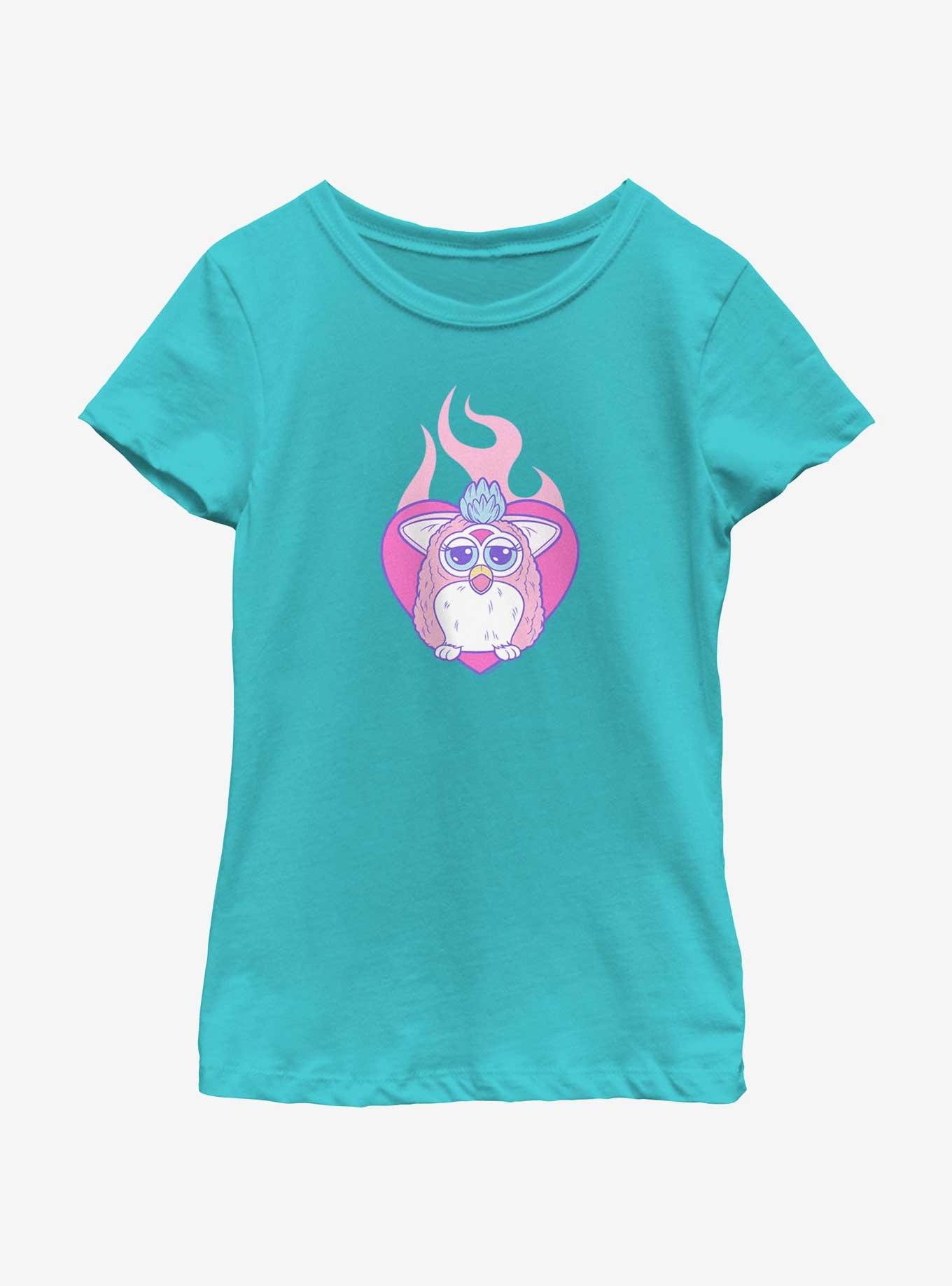 Furby Fire Heart Girls Youth T-Shirt, , hi-res